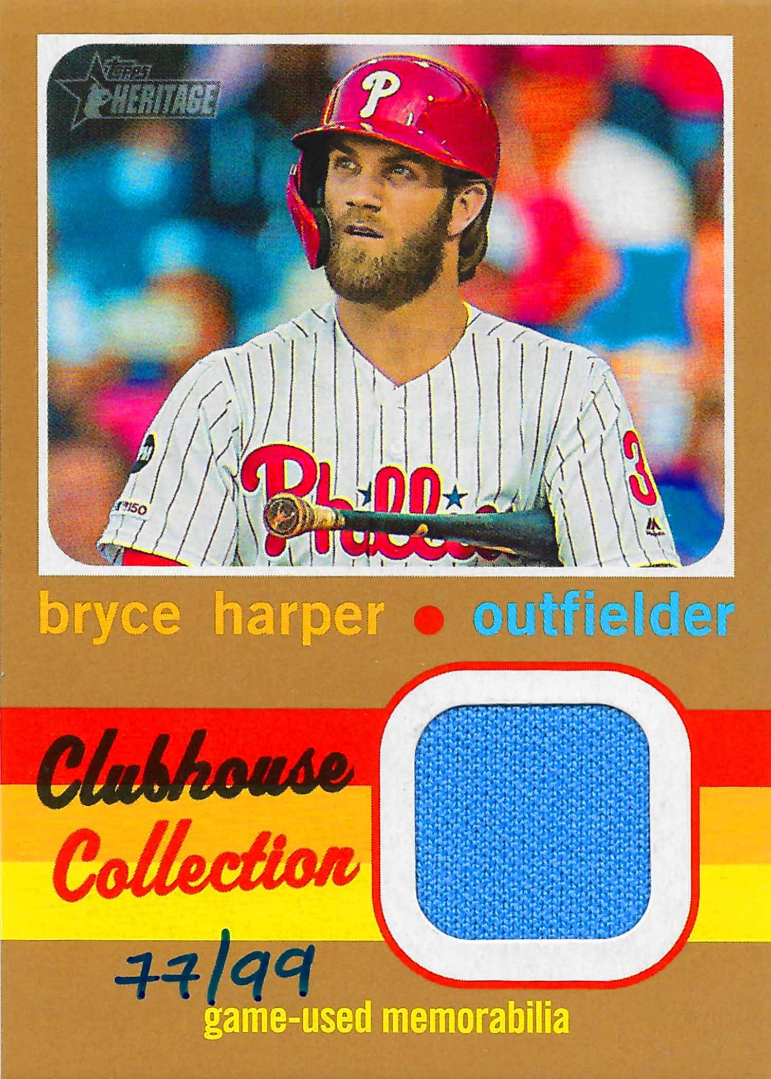 2020 Topps Heritage Clubhouse Collection Relics Gold