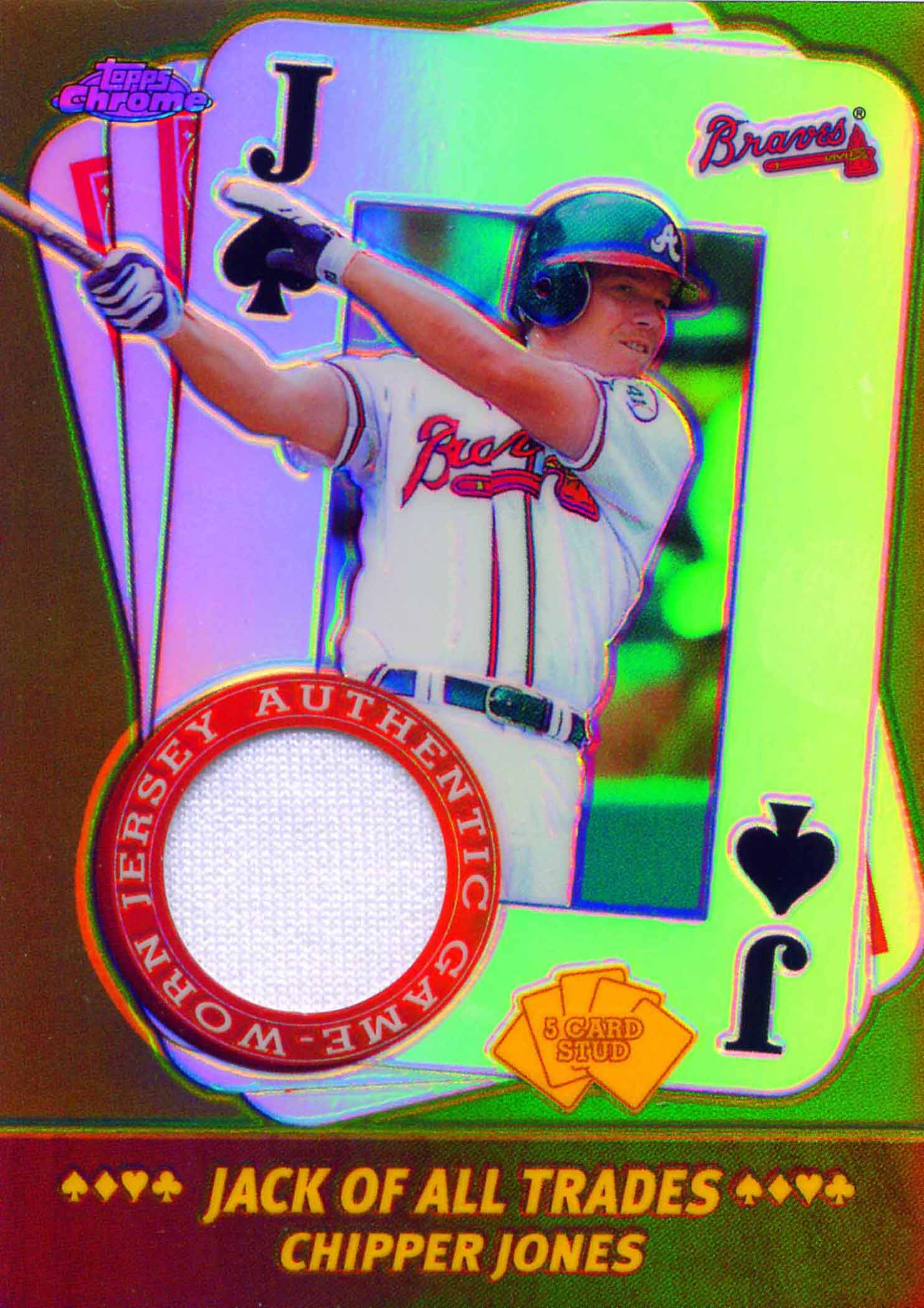 2002 Topps Chrome 5-Card Stud Jack of all Trades Relics Jersey