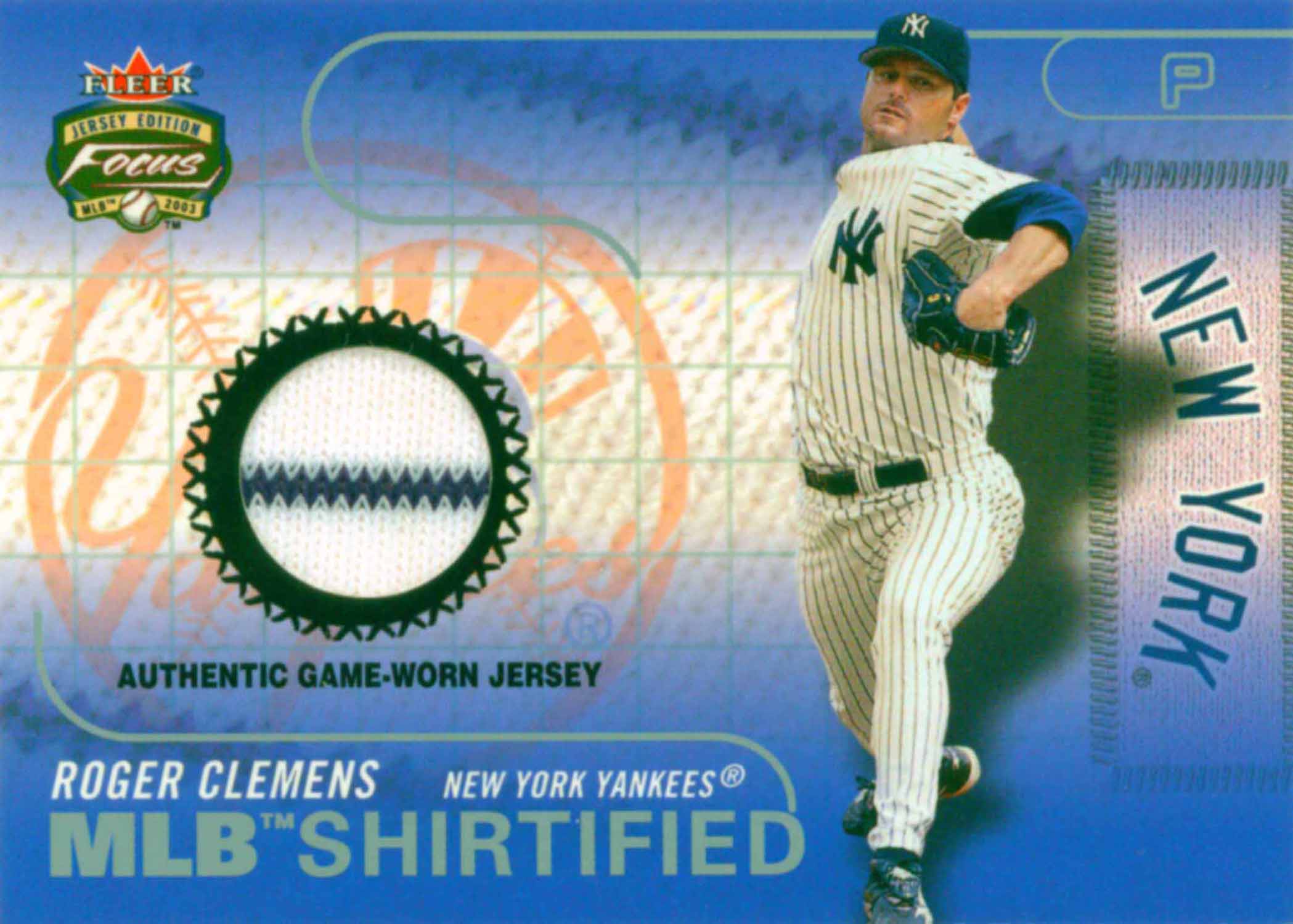 2003 Fleer Focus JE MLB Shirtified Game Jersey