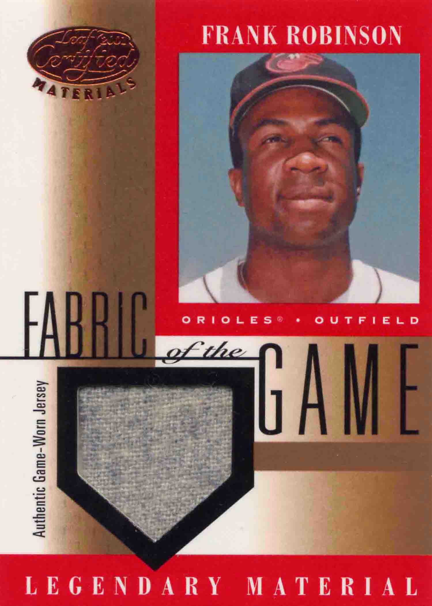 2001 Leaf Certified Materials Fabric of the Game