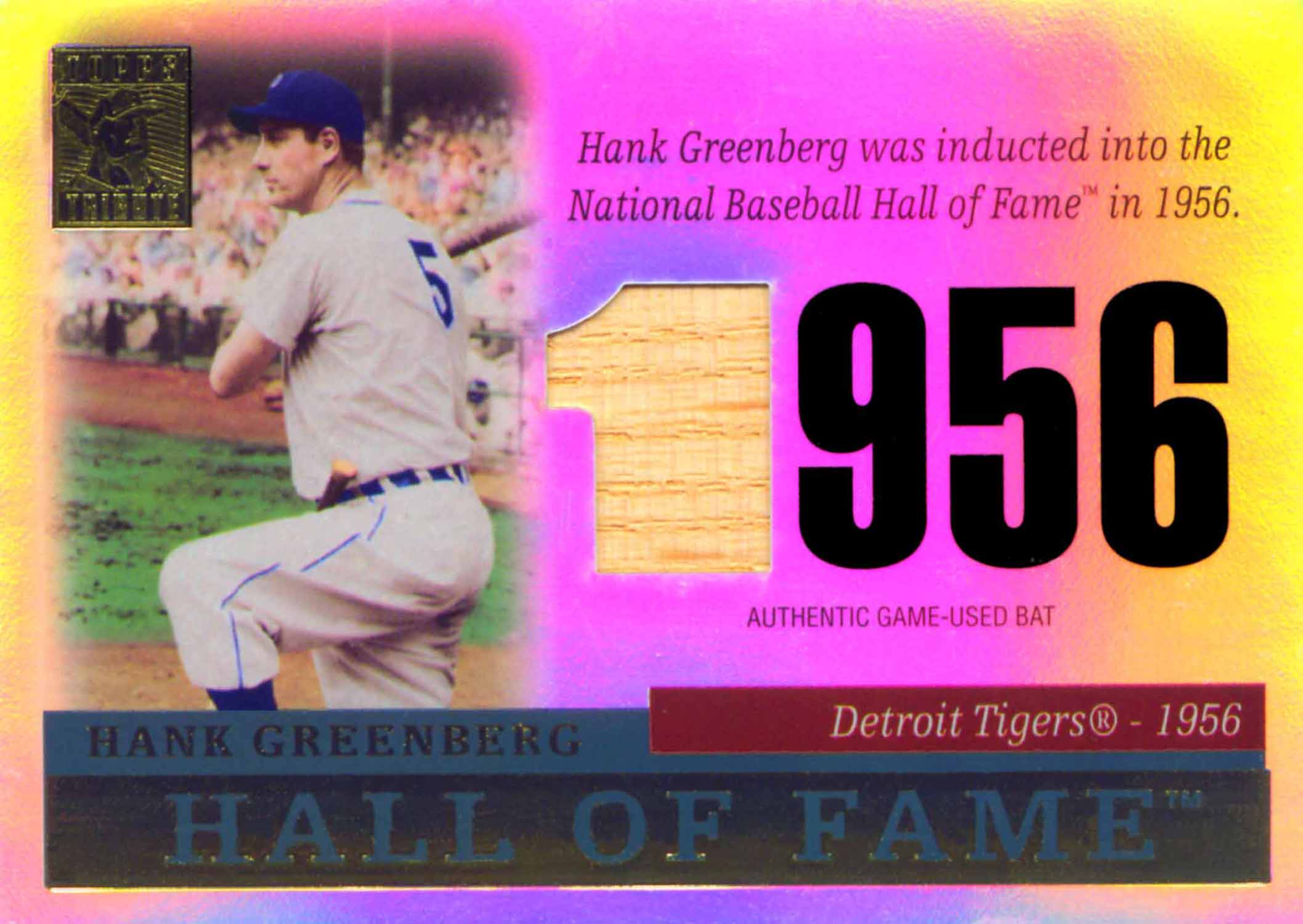 2004 Topps Tribute Hall of Fame Relics Bat
