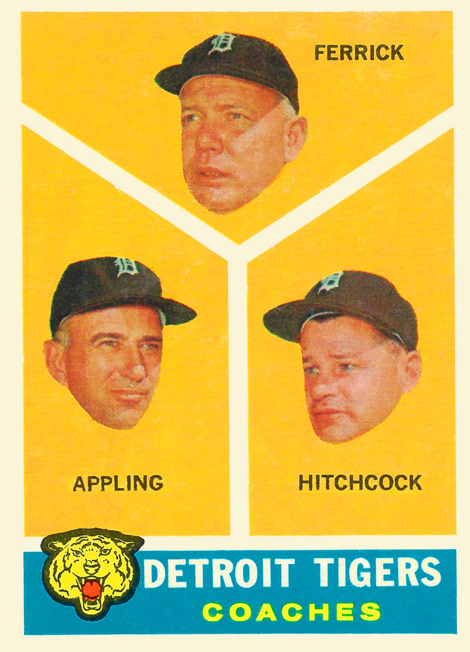 1960 Topps Tigers Coaches