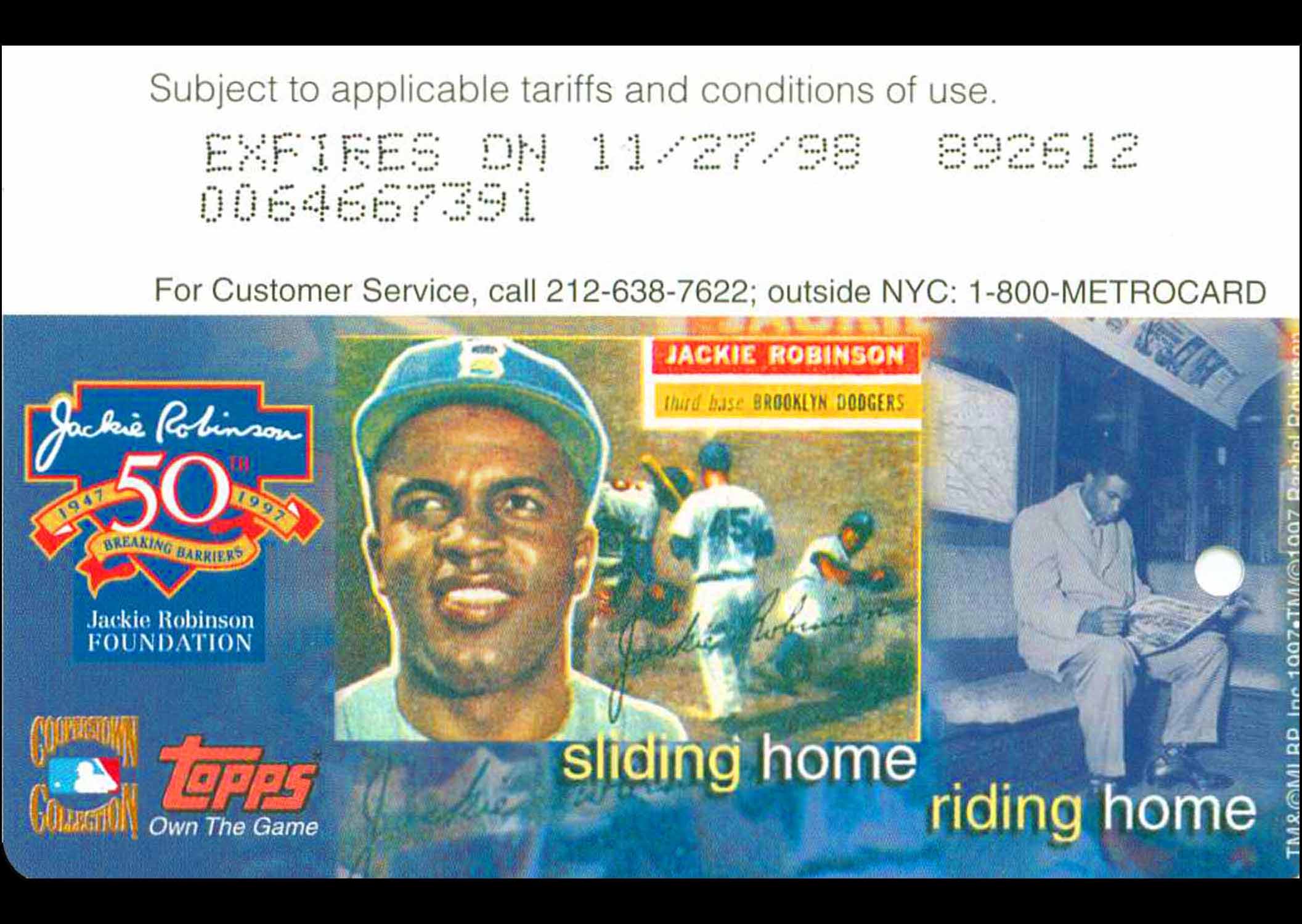 1997 New York City Transit Metrocard