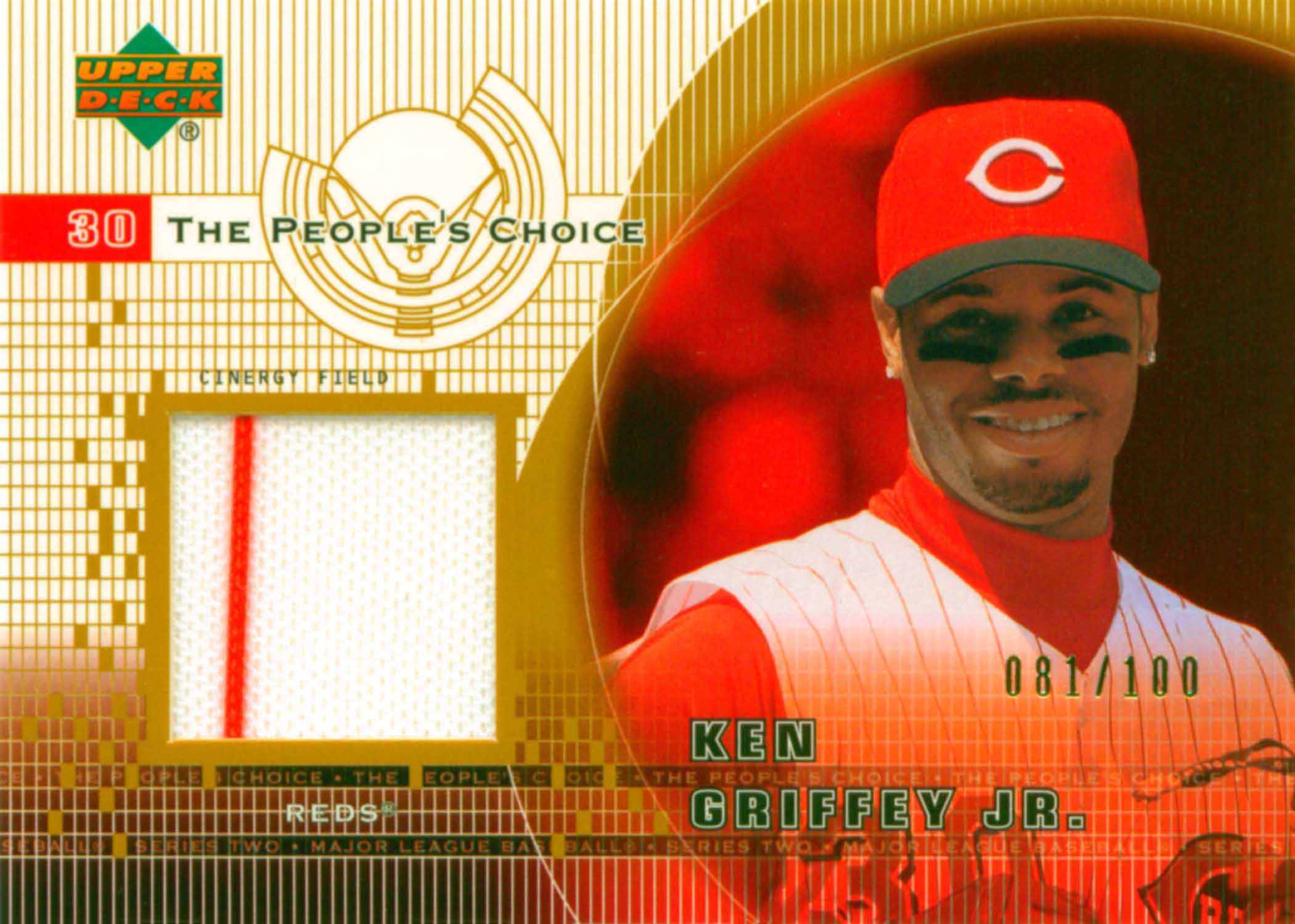 2002 Upper Deck Peoples Choice Game Jersey Gold