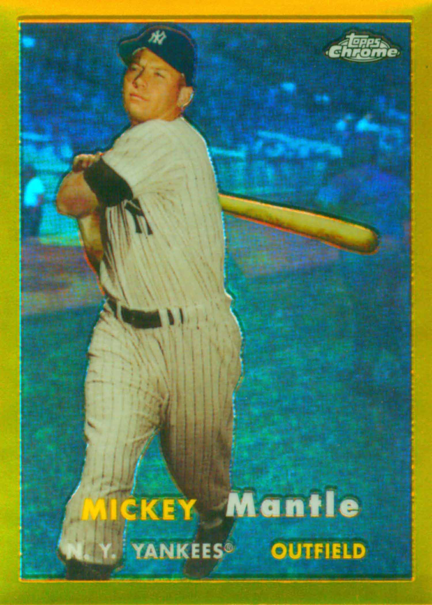 2009 Topps Factory Set Mantle Chrome Gold Refractors