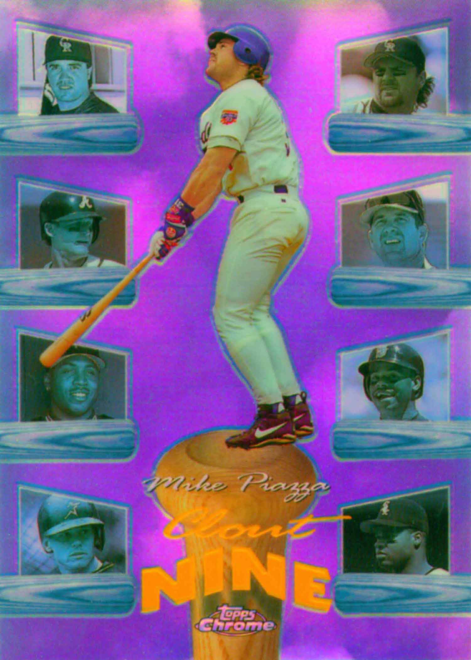 1998 Topps Chrome Clout Nine Refractors