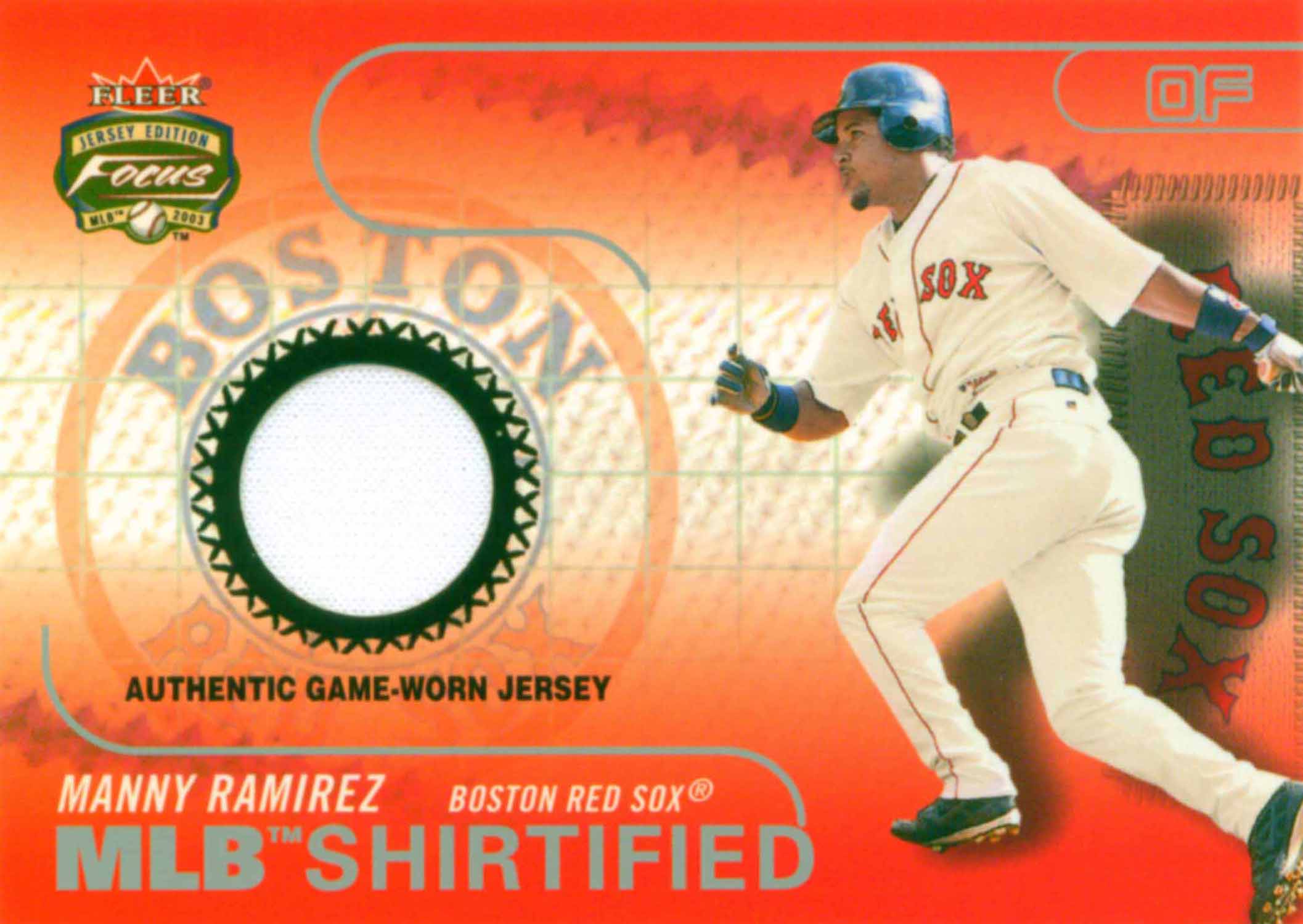 2003 Fleer Focus JE MLB Shirtified Game Jersey