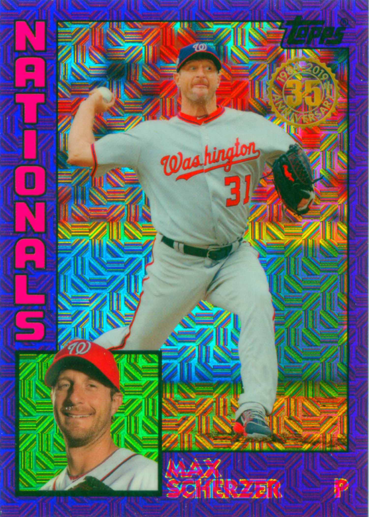 2019 Topps '84 Topps Silver Pack Chrome Series 2 Purple Refractors
