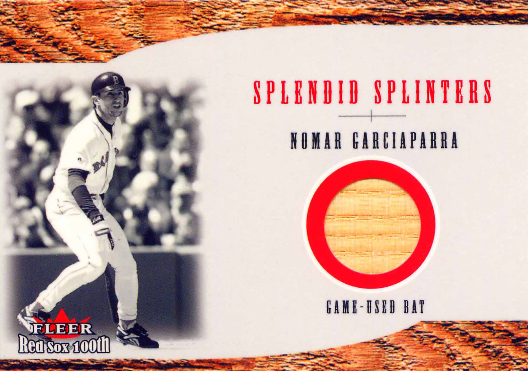 2001 Fleer Red Sox 100th Splendid Splinters Game Bat