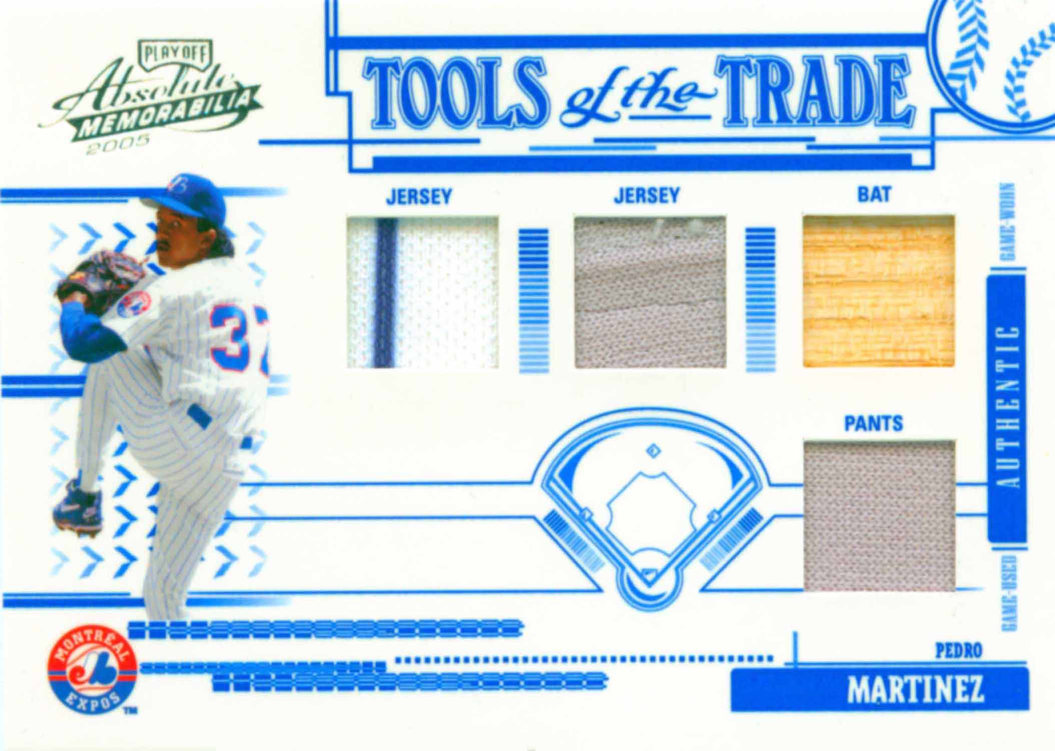 2005 Absolute Memorabilia Tools of the Trade Swatch Quad Bat-Jersey-Jersey-Pants
