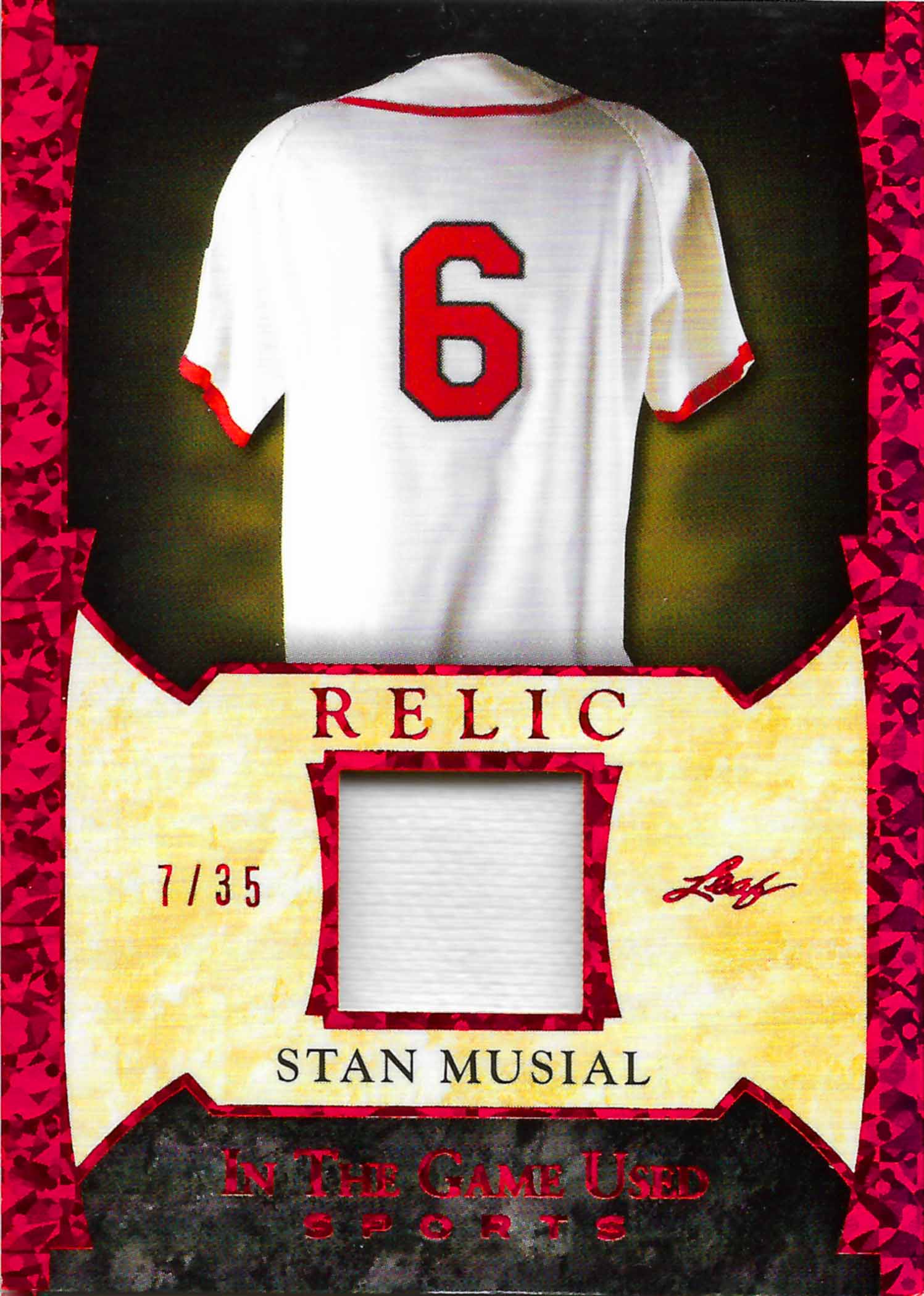 2022 In The Game Used Sports Game Used Memorabilia Red Spectrum