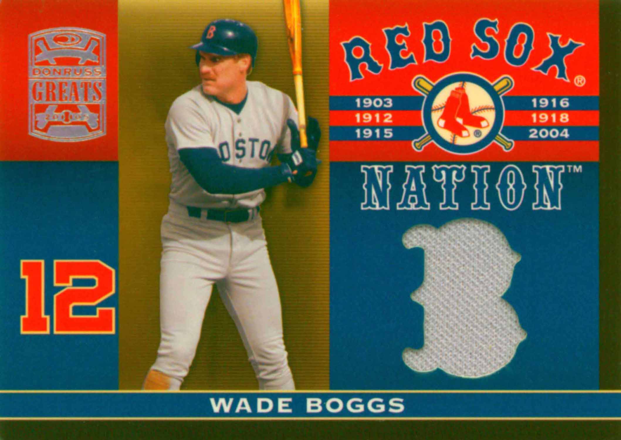 2005 Donruss Greats Sox Nation Material Jersey