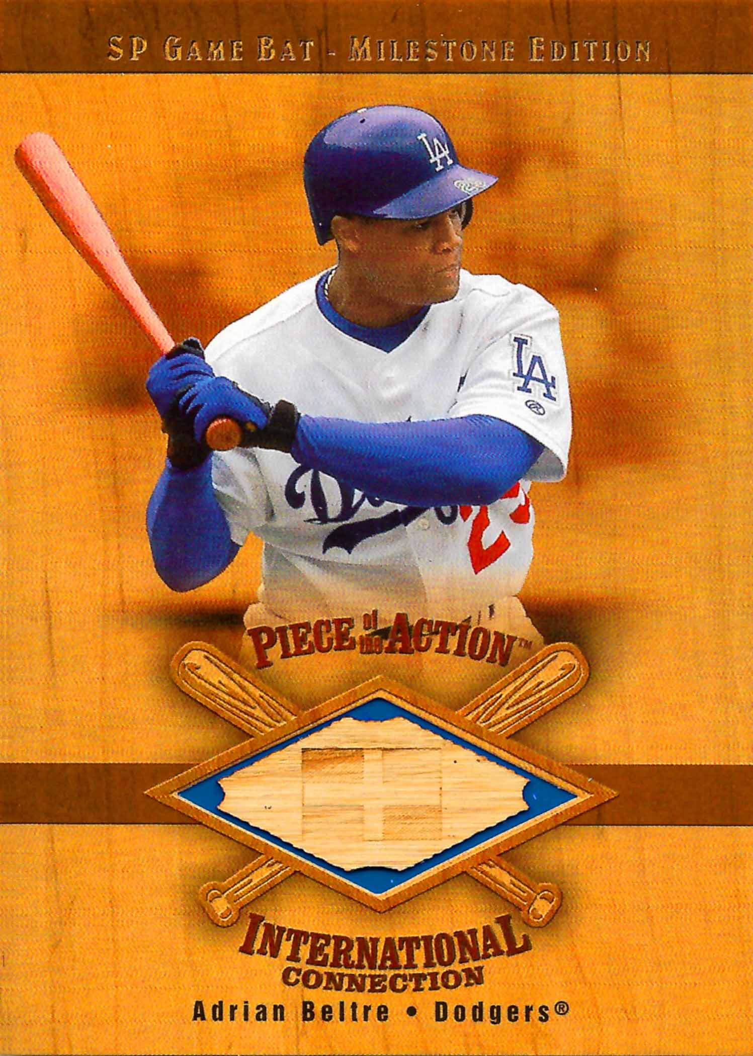 2001 SP Game Bat Milestone Piece of Action International