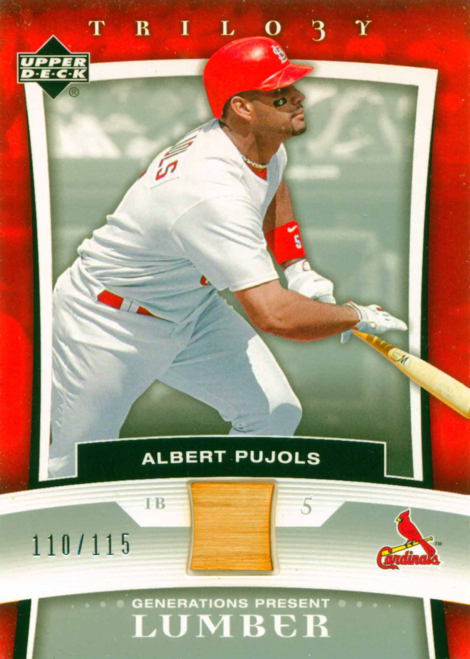 2005 Upper Deck Trilogy Generations Present Lumber Silver