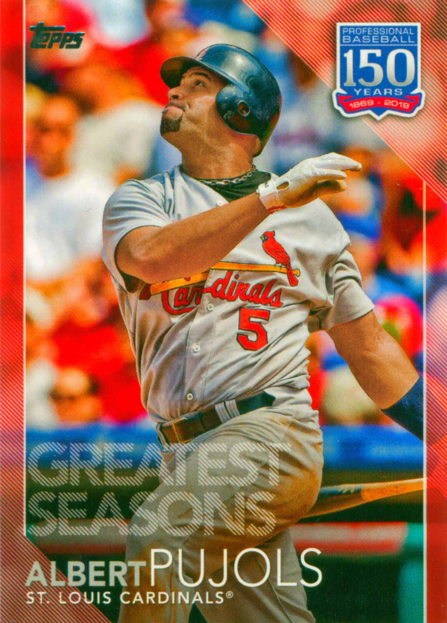 2019 Topps 150 Years of Professional Baseball Red