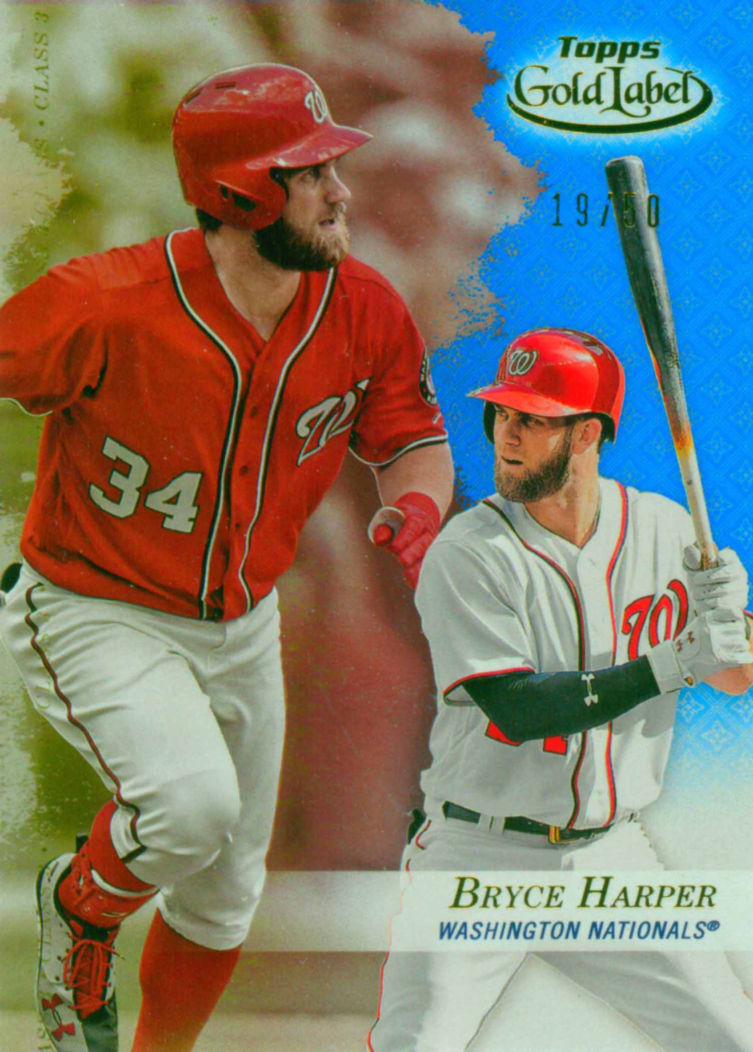 2017 Topps Gold Label Class 3 Blue