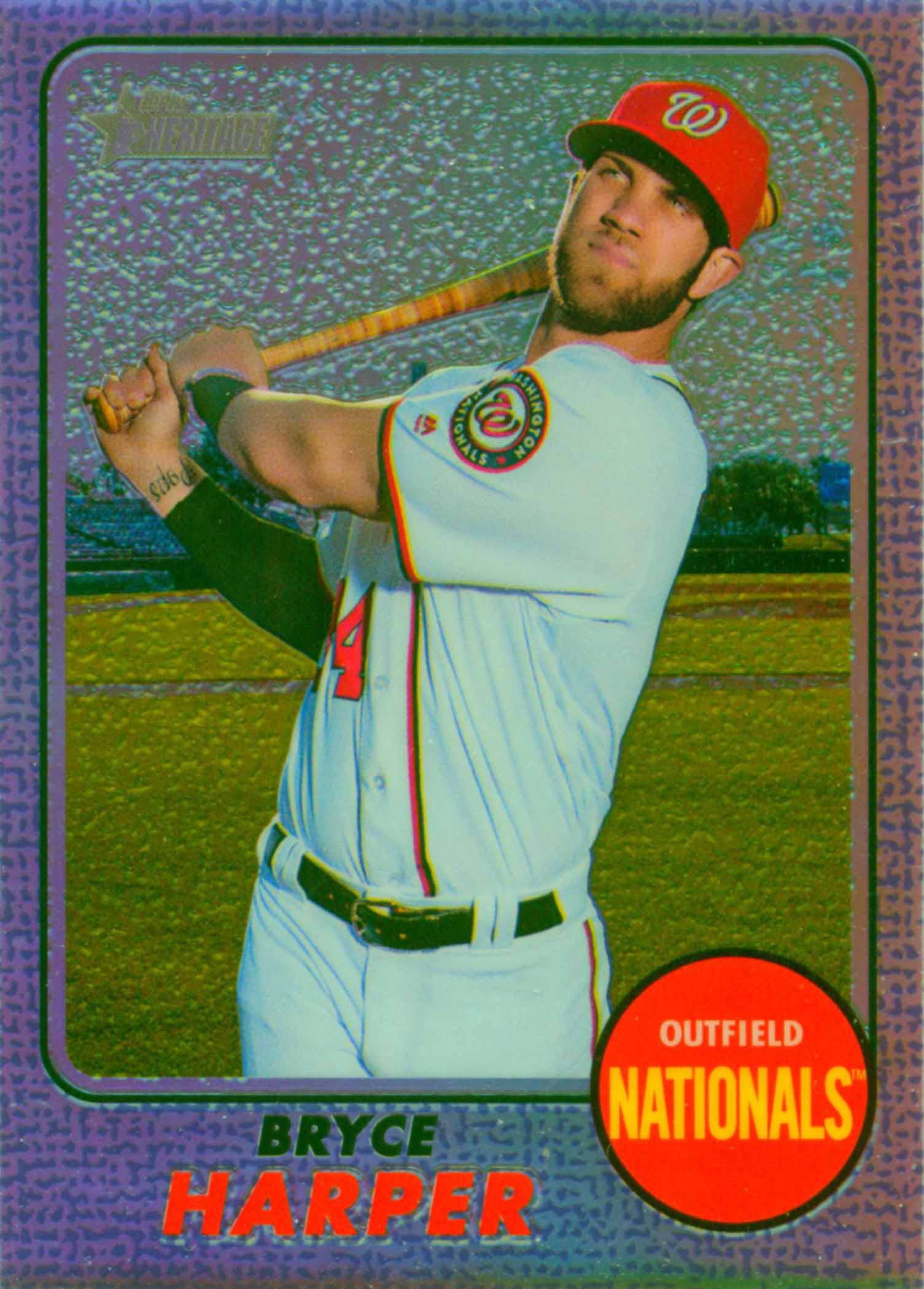 2017 Topps Heritage Chrome Purple Refractors