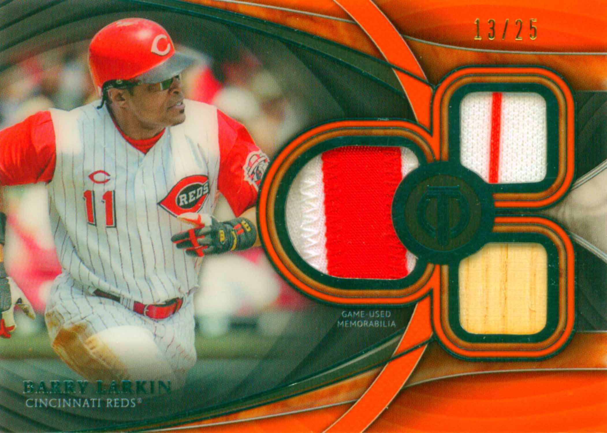 2018 Topps Tribute Triple Relics Orange