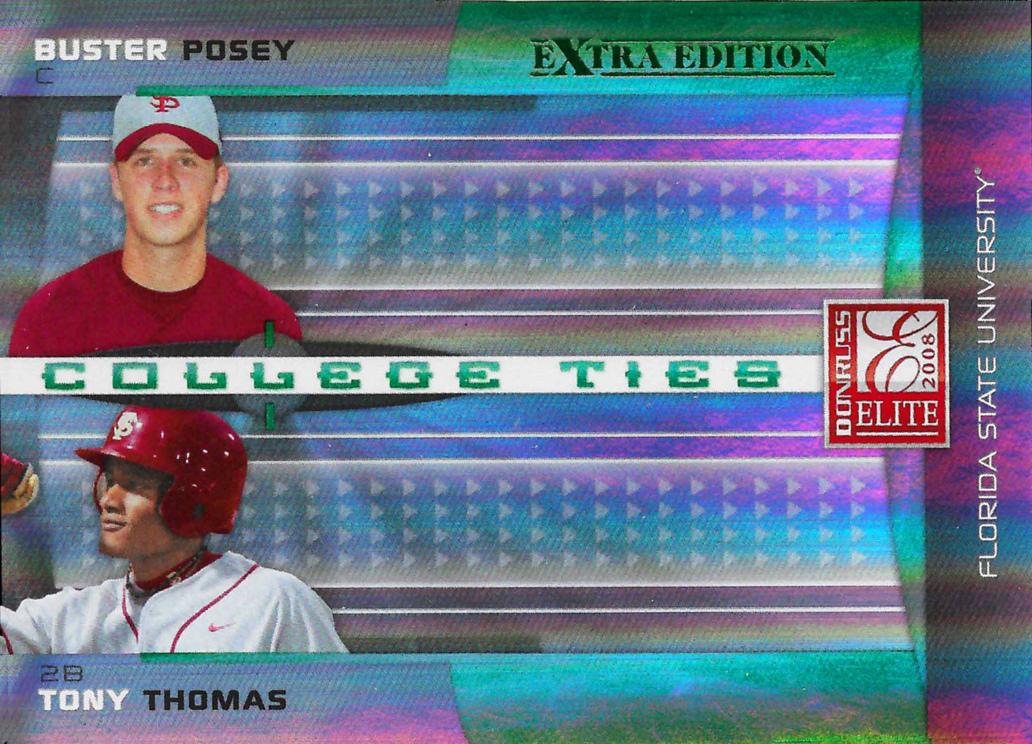 2008 Donruss Elite Extra Edition College Ties Green
