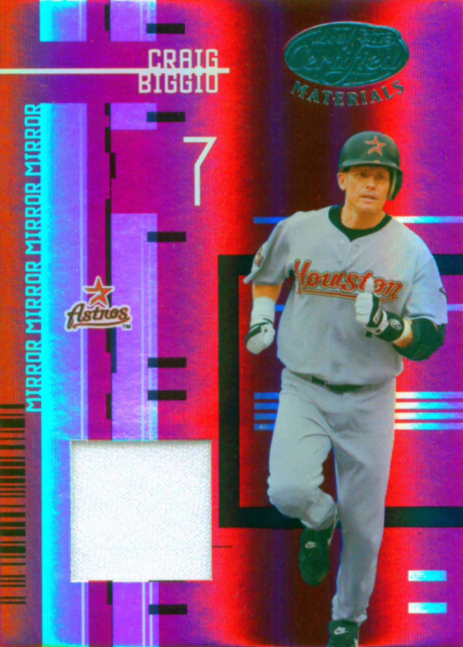 2005 Leaf Certified Materials Mirror Fabric Red Jersey