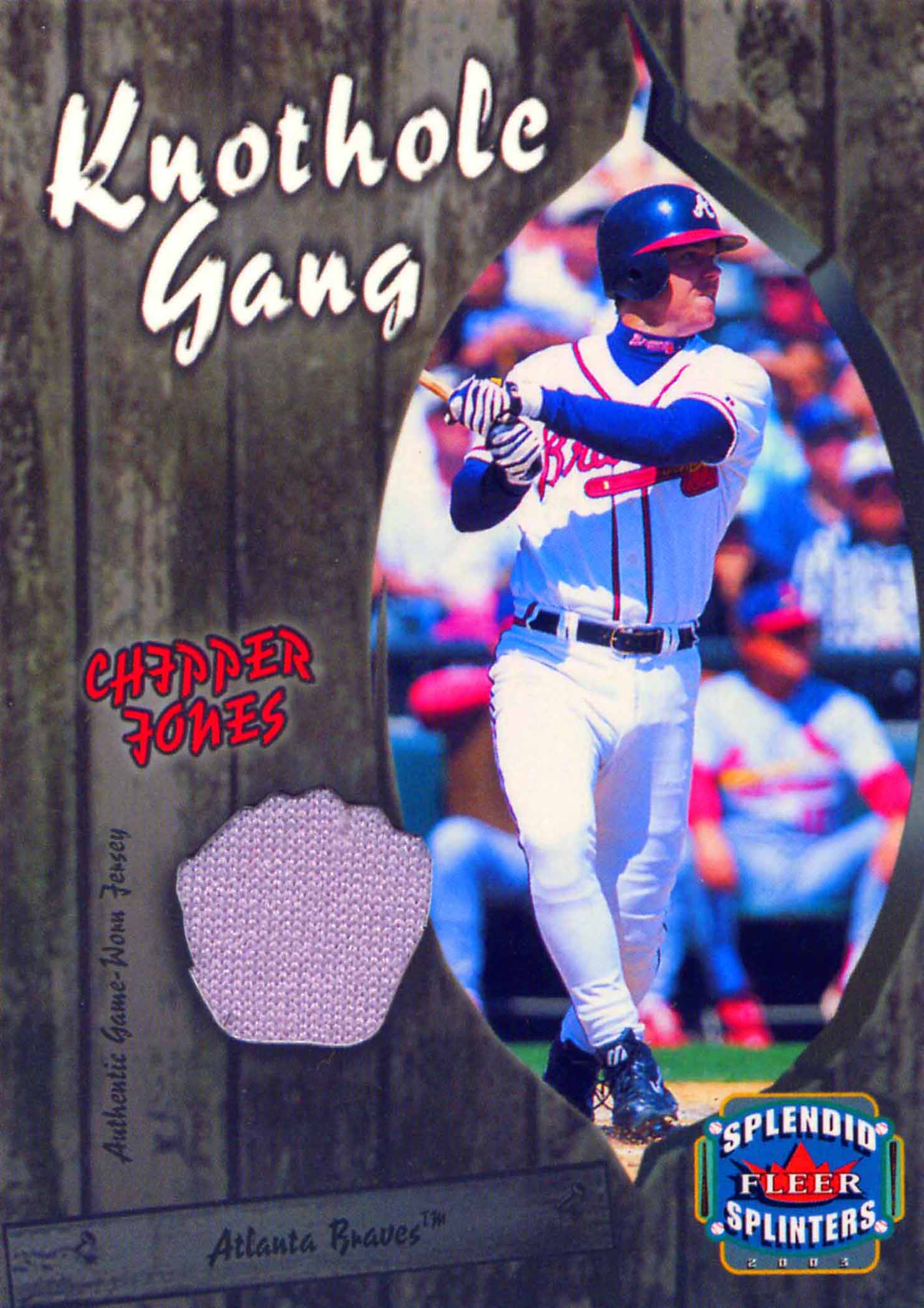 2003 Fleer Splendid Splinters Knothole Gang Game Jersey