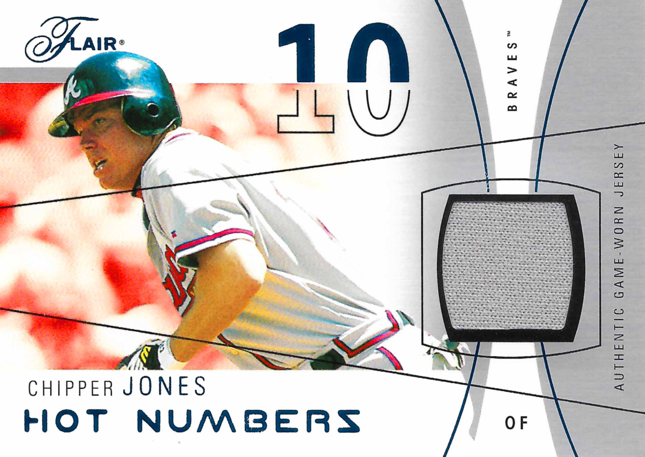 2004 Flair Hot Numbers Game Used Blue