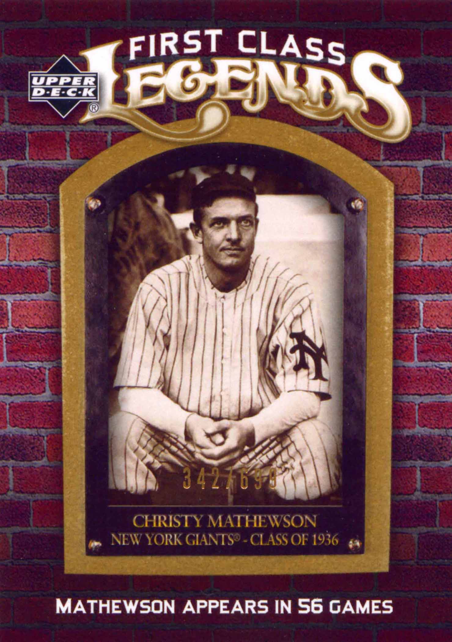 2006 Upper Deck First Class Legends Gold