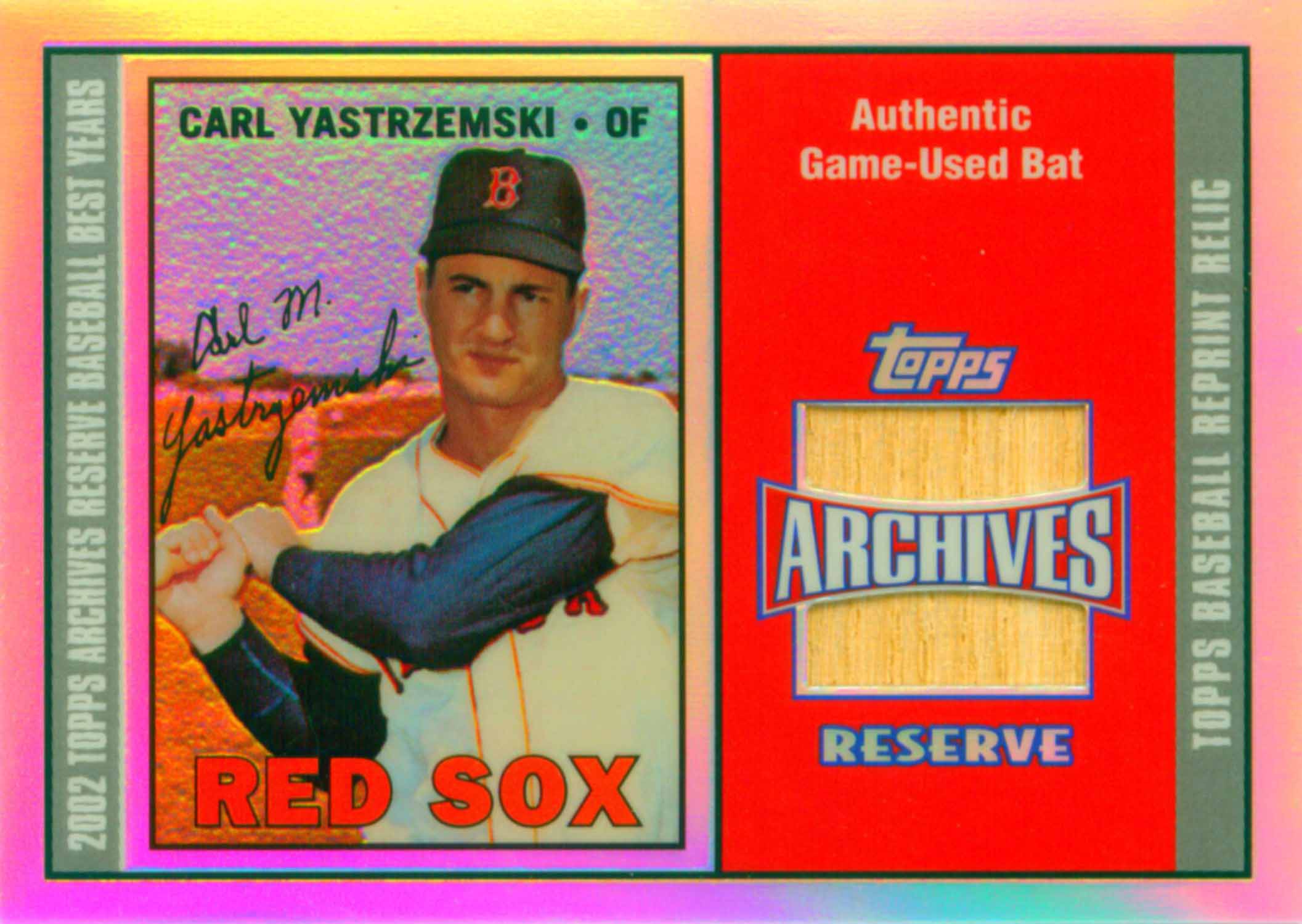 2002 Topps Archives Reserve Bat Relics