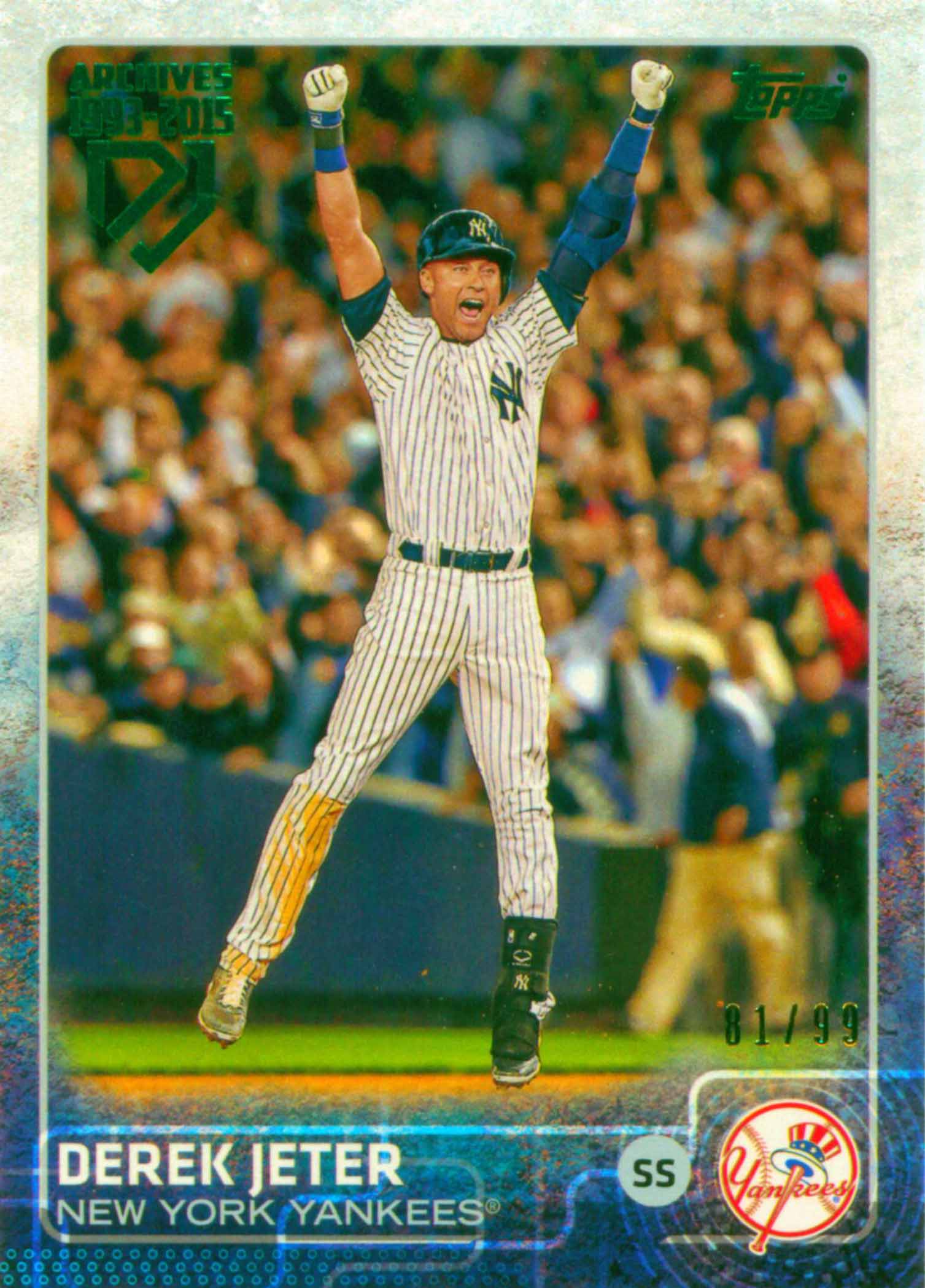 2017 Topps Archives Derek Jeter Retrospective Green Foil