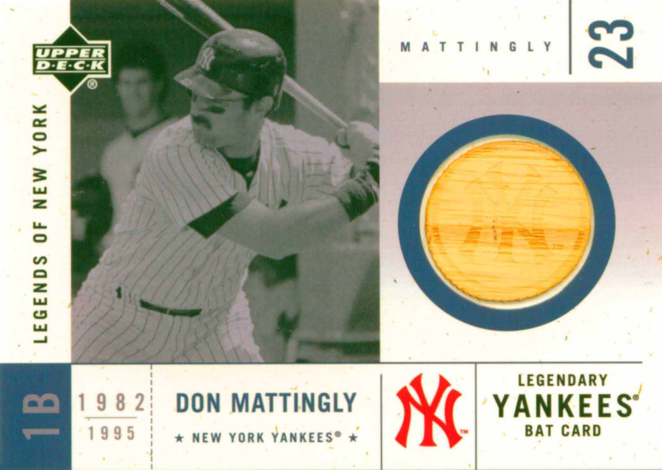2001 Upper Deck Legends of New York Game Bat