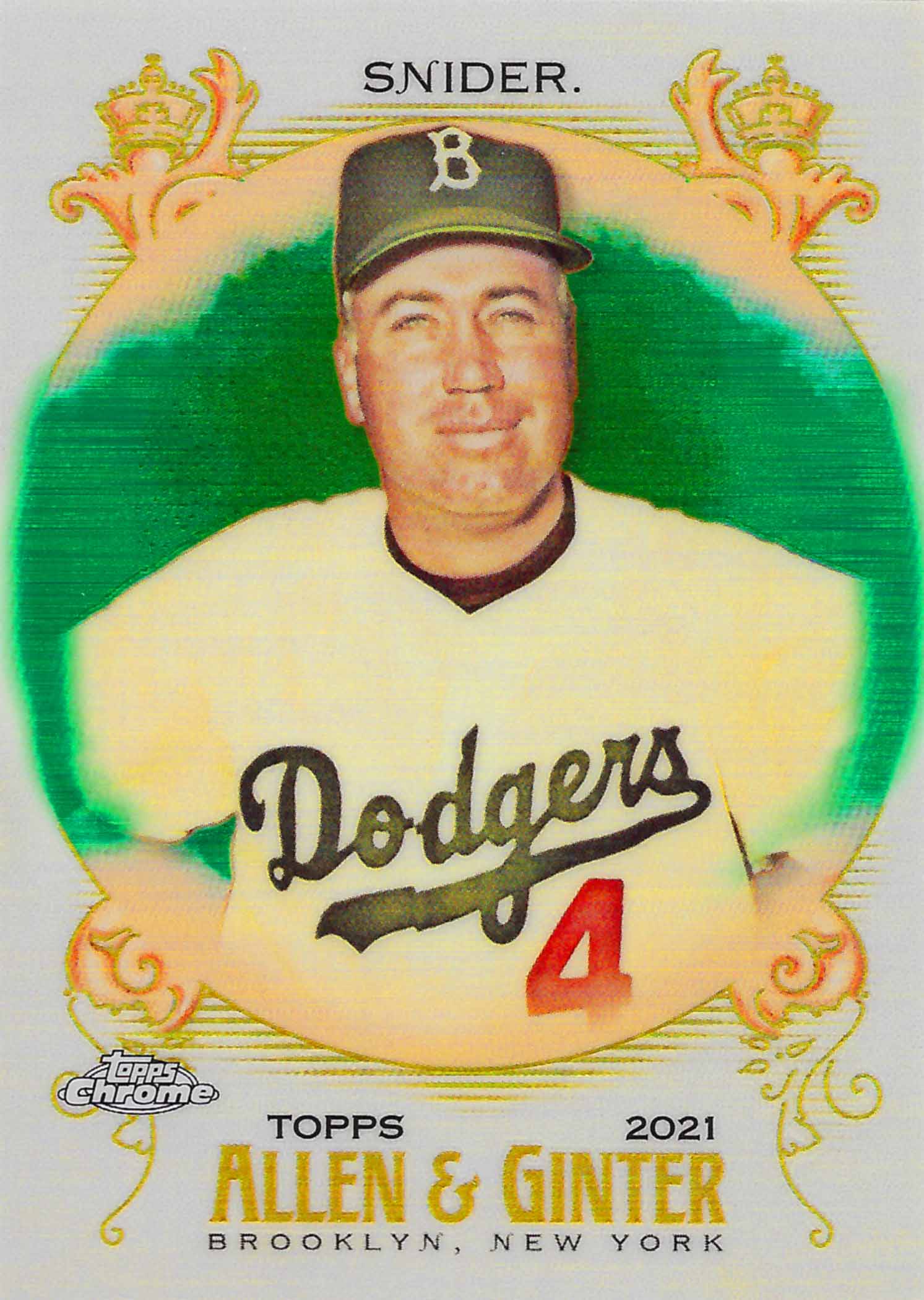 2021 Topps Allen and Ginter Chrome Green Refractors