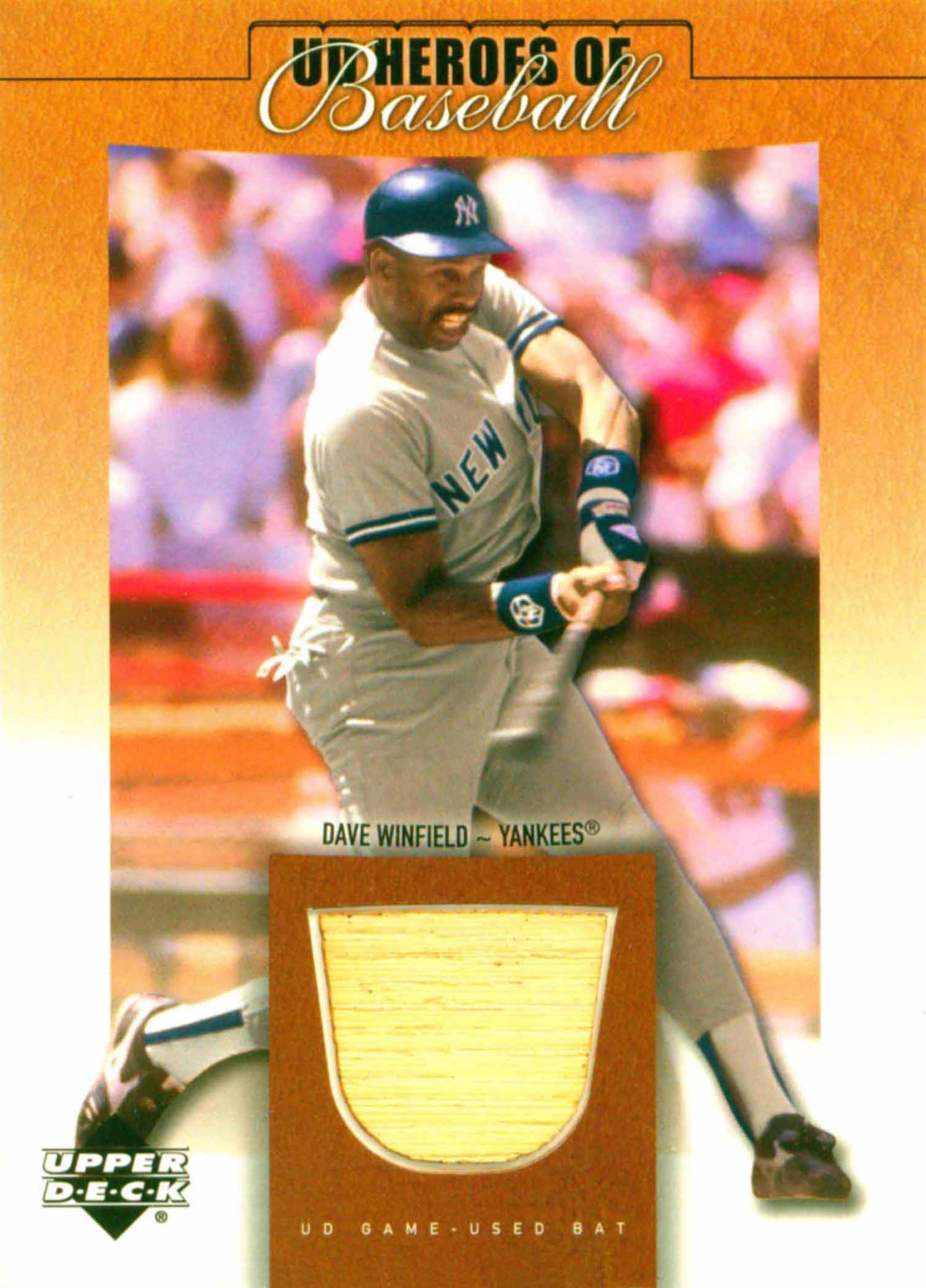 2001 Upper Deck Prospect Premieres Heroes of Baseball Game Bat