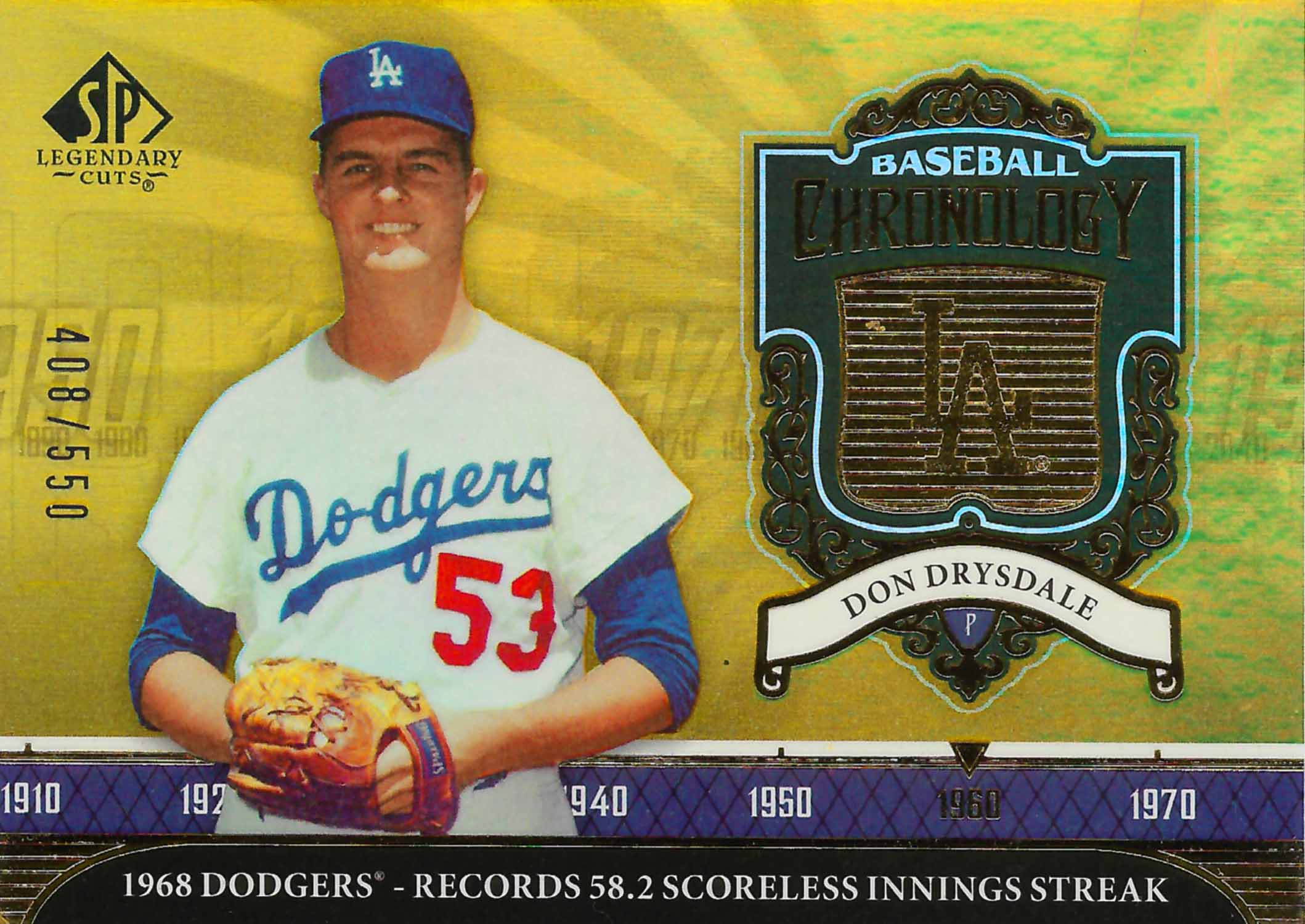 2006 SP Legendary Cuts Baseball Chronology Gold
