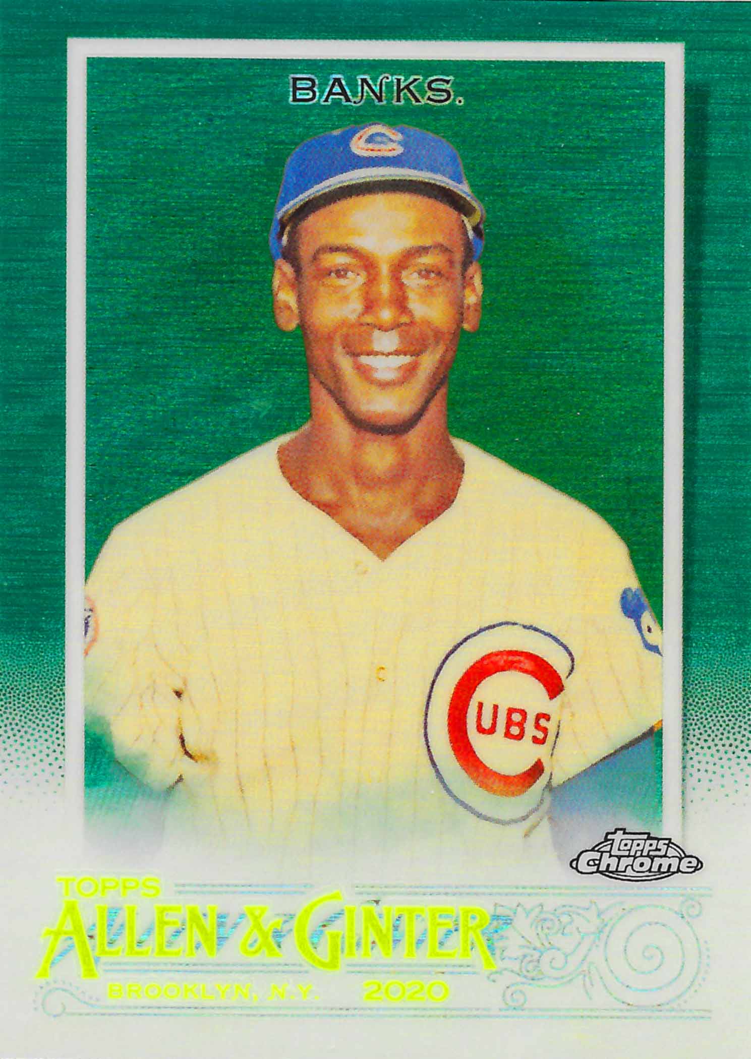 2020 Topps Allen and Ginter Chrome Green Refractors