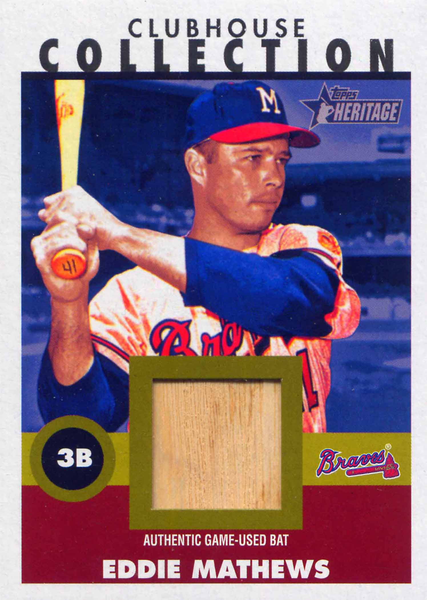 2001 Topps Heritage Clubhouse Collection Bat