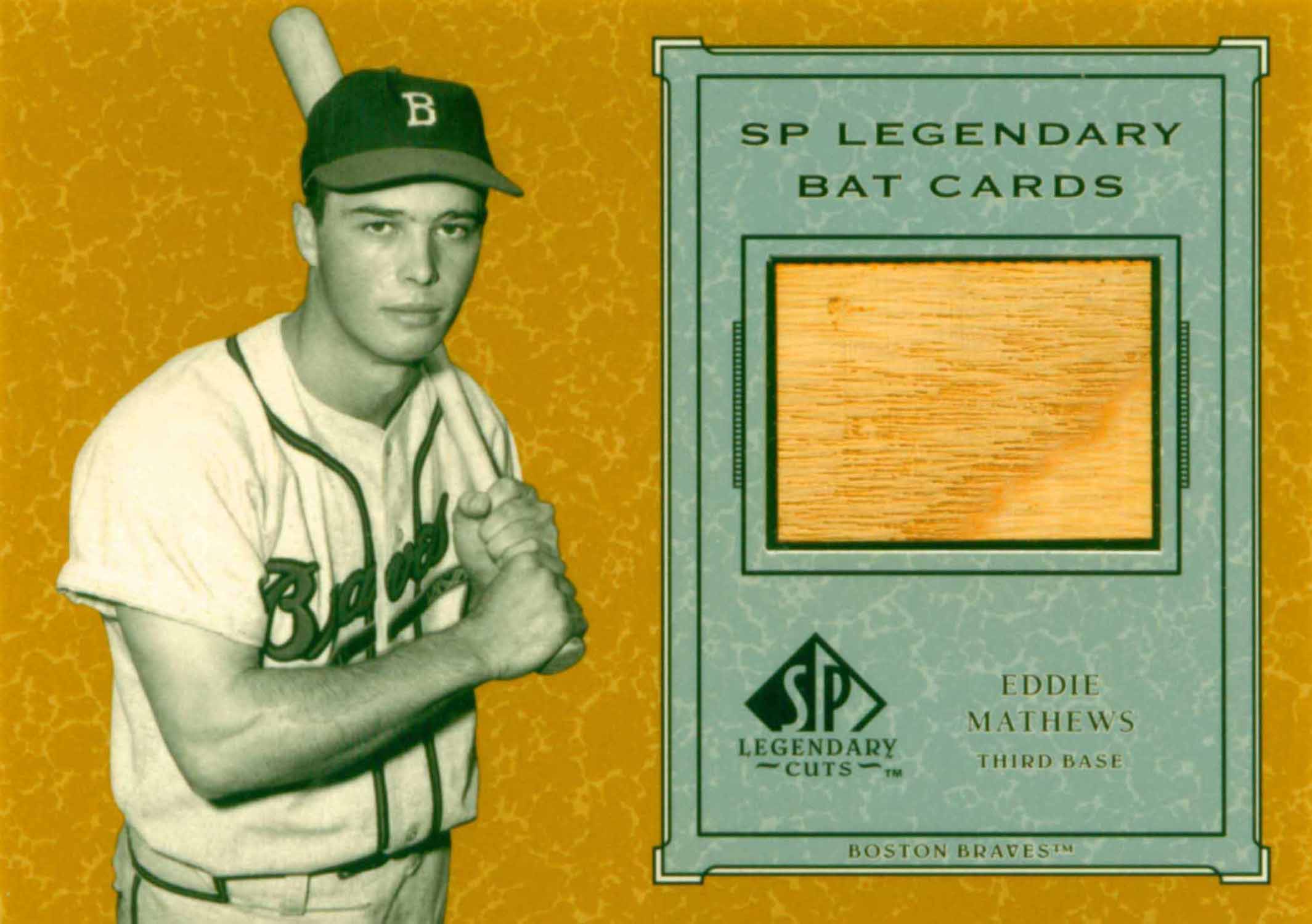 2001 SP Legendary Cuts Game Bat