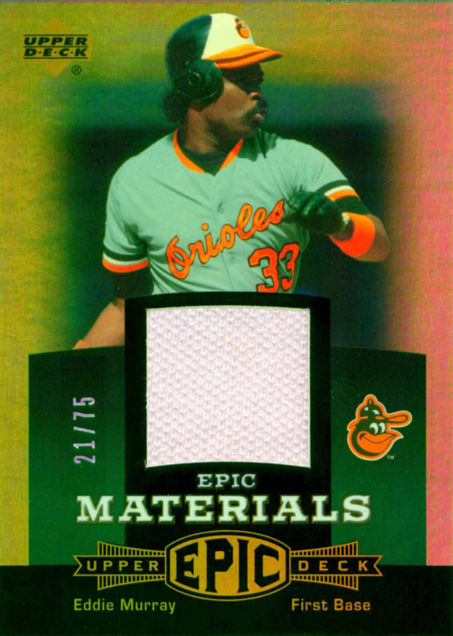 2006 Upper Deck Epic Materials Green Jersey