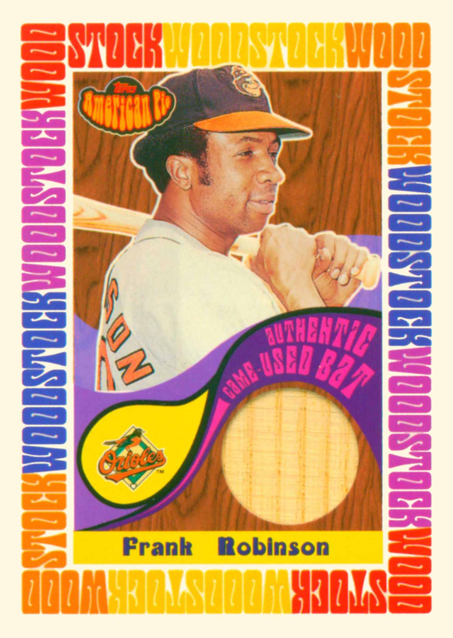 2001 Topps American Pie Woodstock Relics Bat