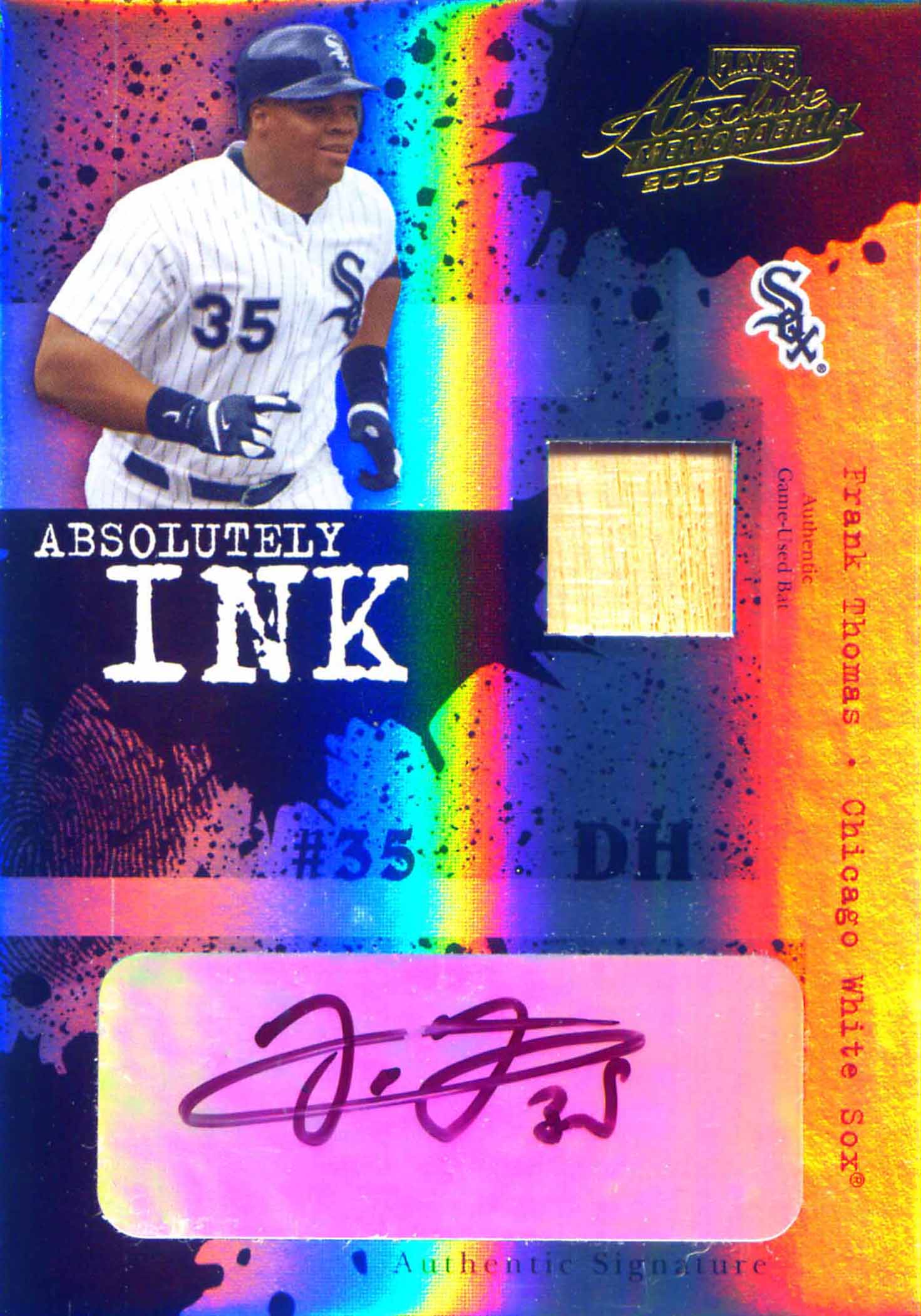 2005 Absolute Memorabilia Absolutely Ink Swatch Single Spectrum Bat