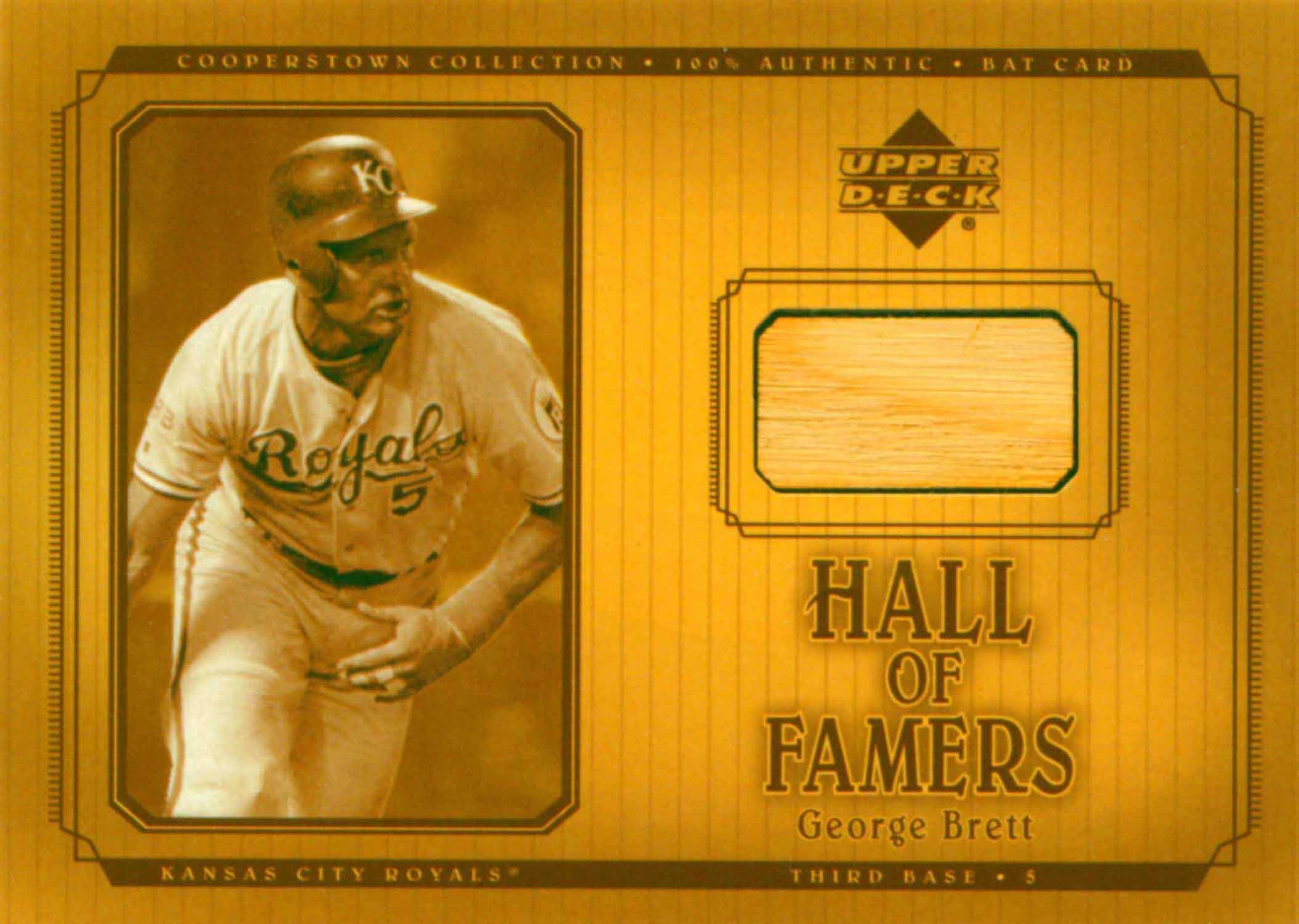 2001 Upper Deck Hall of Famers Game Bat