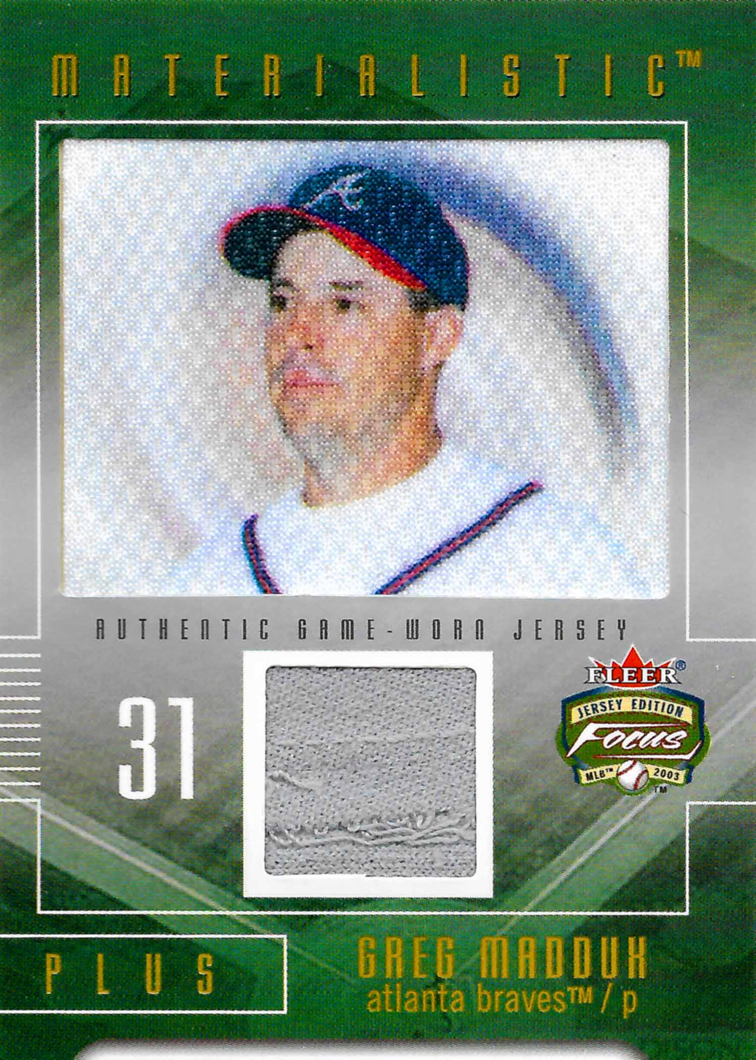 2003 Fleer Focus JE Materialistic Plus Game Jersey
