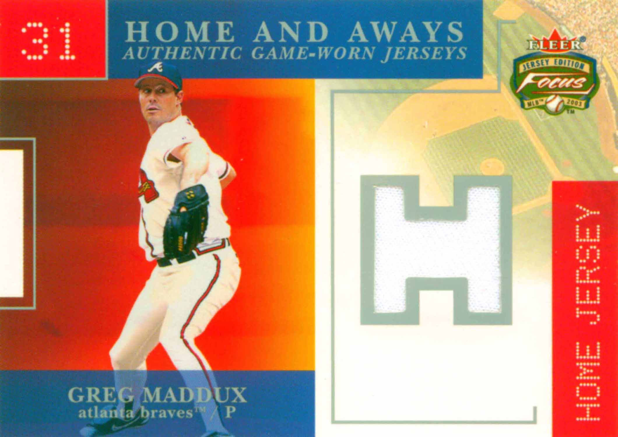2003 Fleer Focus JE Home and Aways Game Jersey