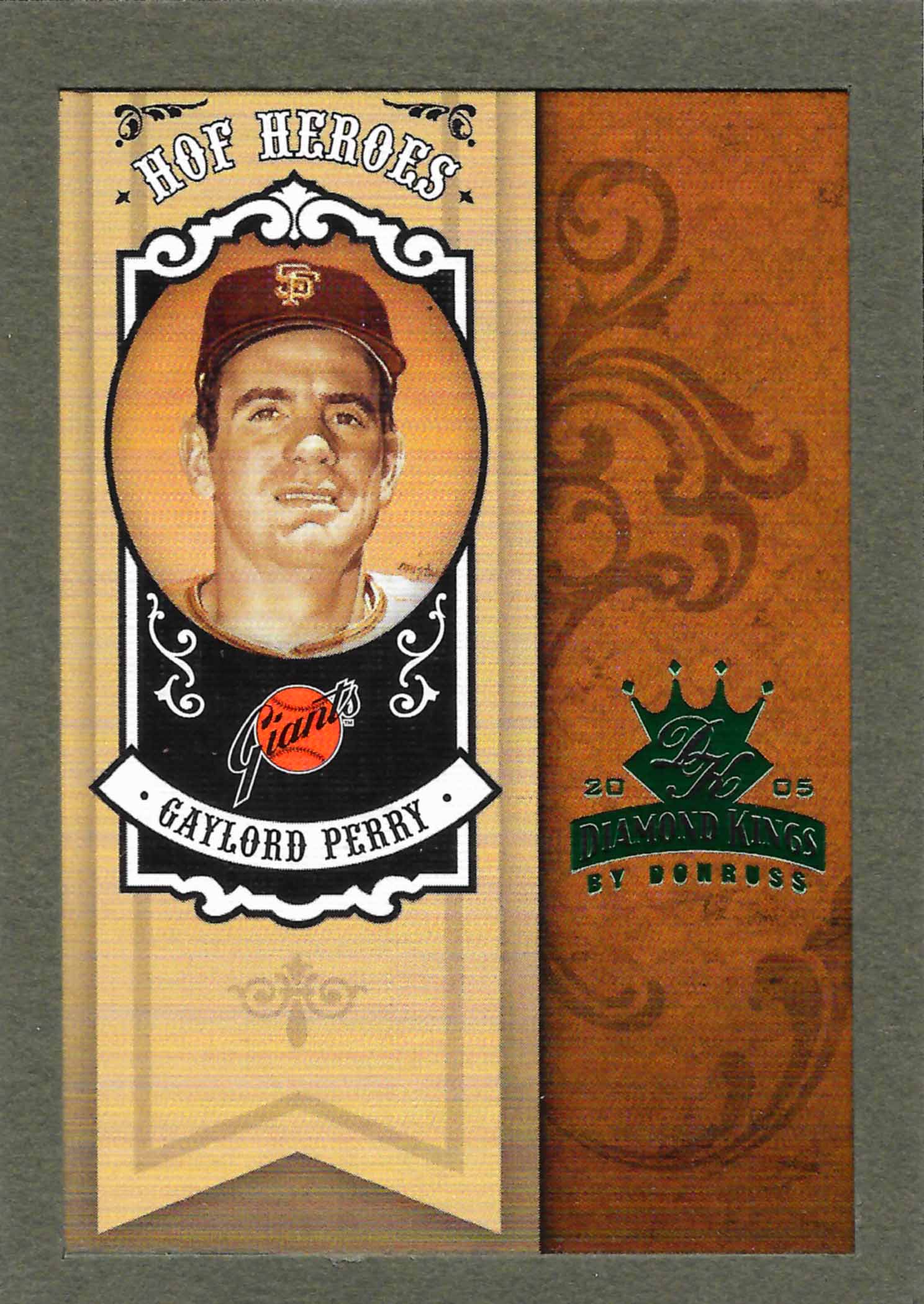 2005 Diamond Kings HOF Heroes Framed Green
