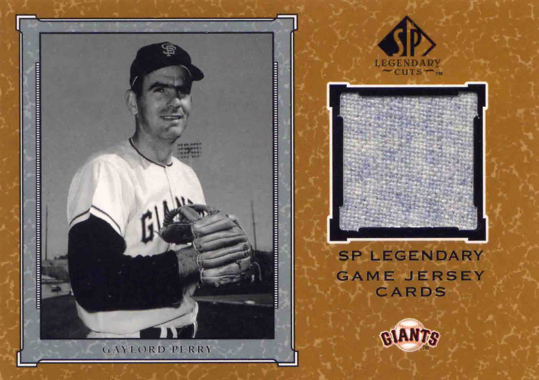 2001 SP Legendary Cuts Game Jersey