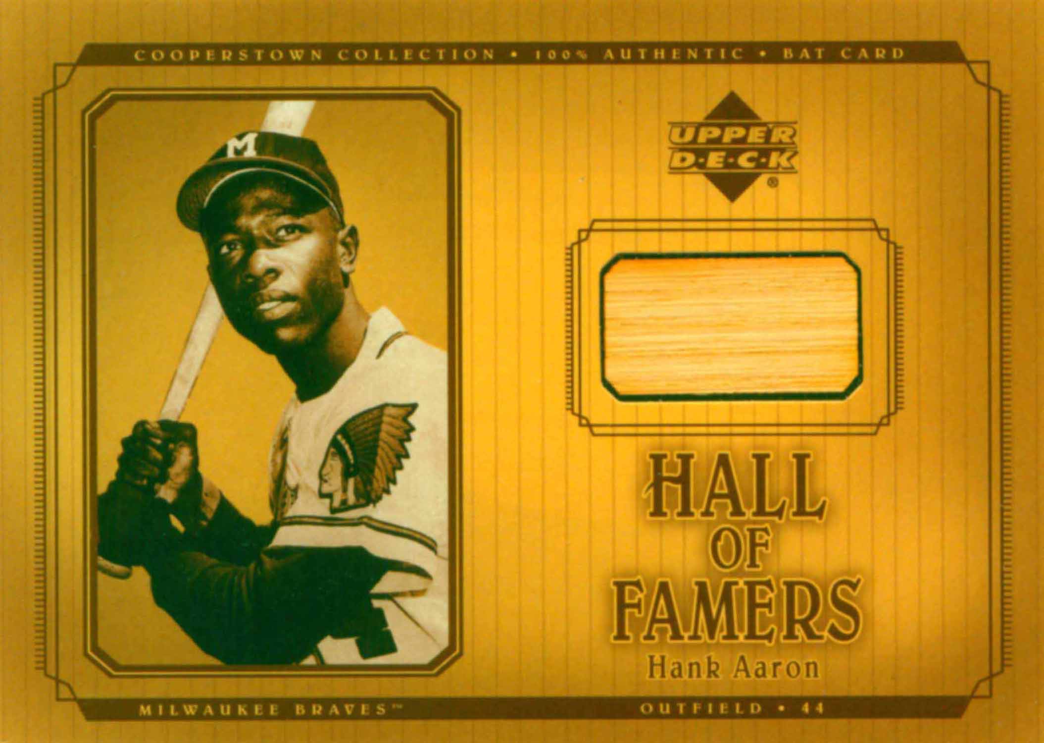 2001 Upper Deck Hall of Famers Game Bat