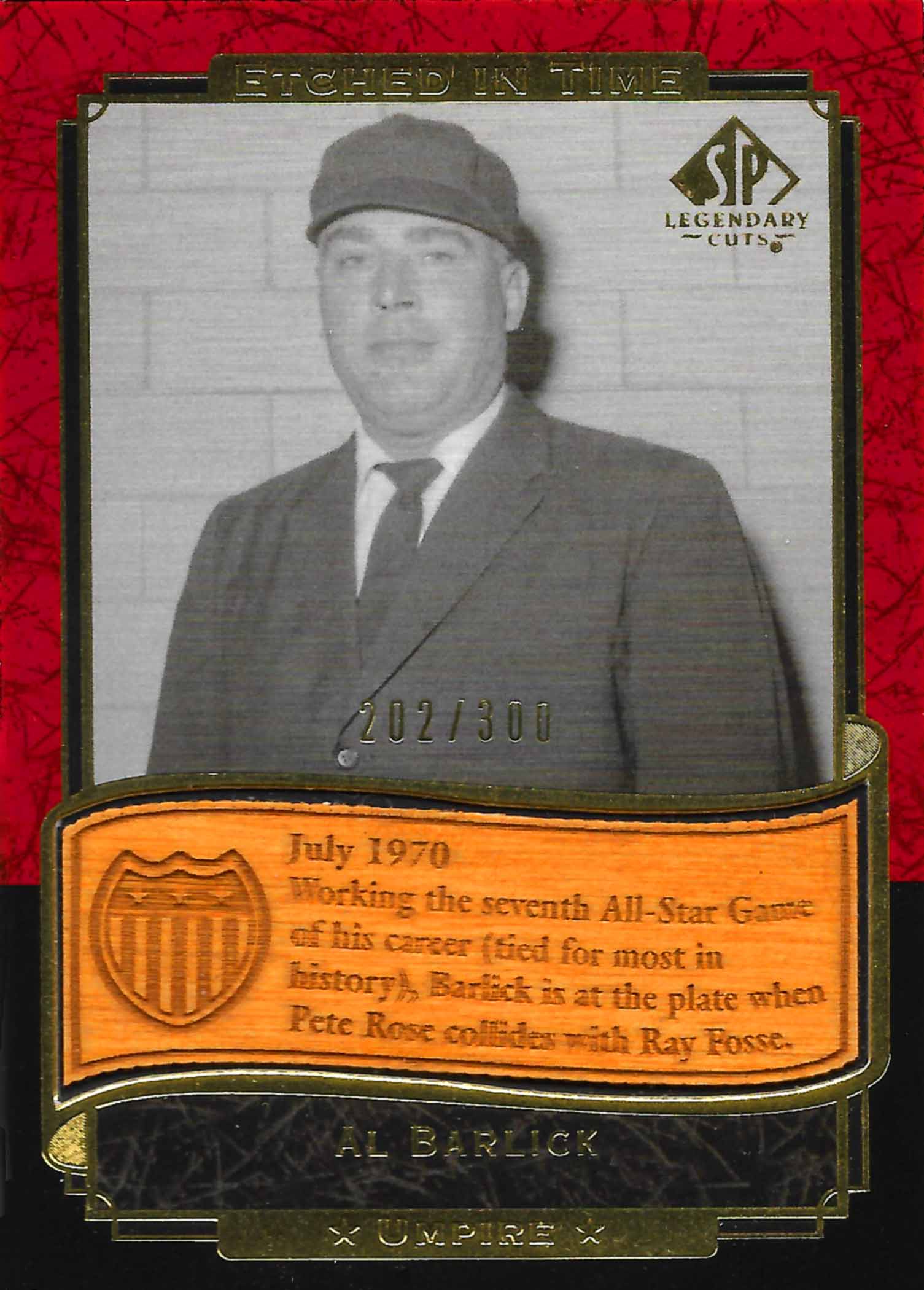 2003 SP Legendary Cuts Etched in Time 300