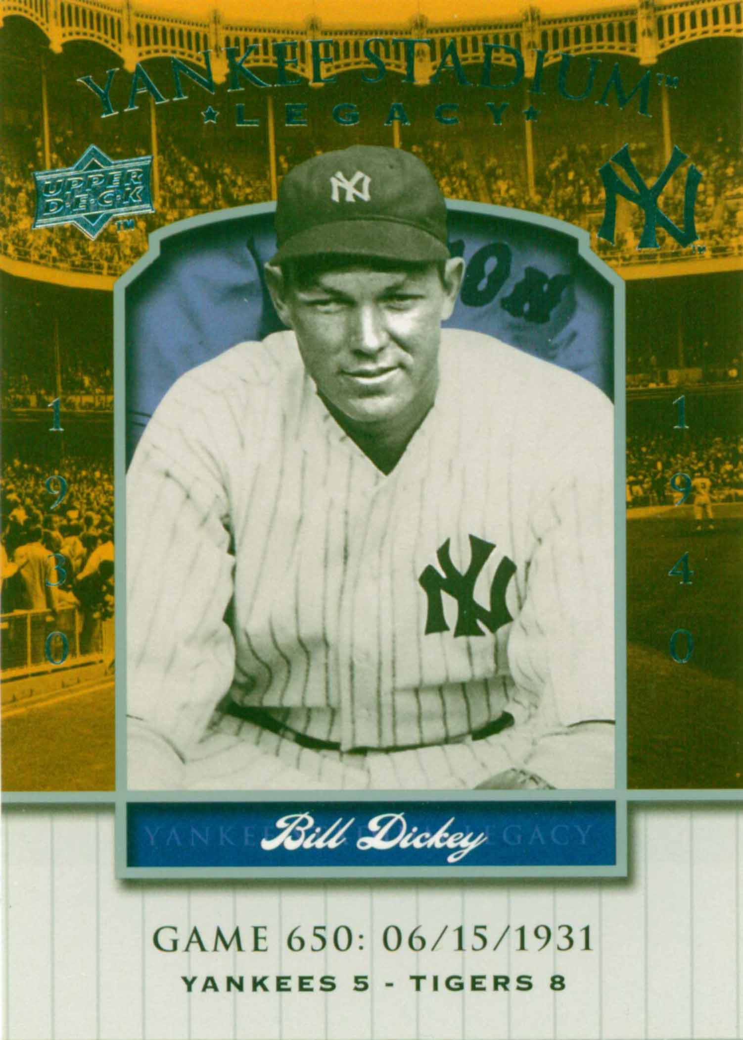 2008 Upper Deck Yankee Stadium Legacy Collection