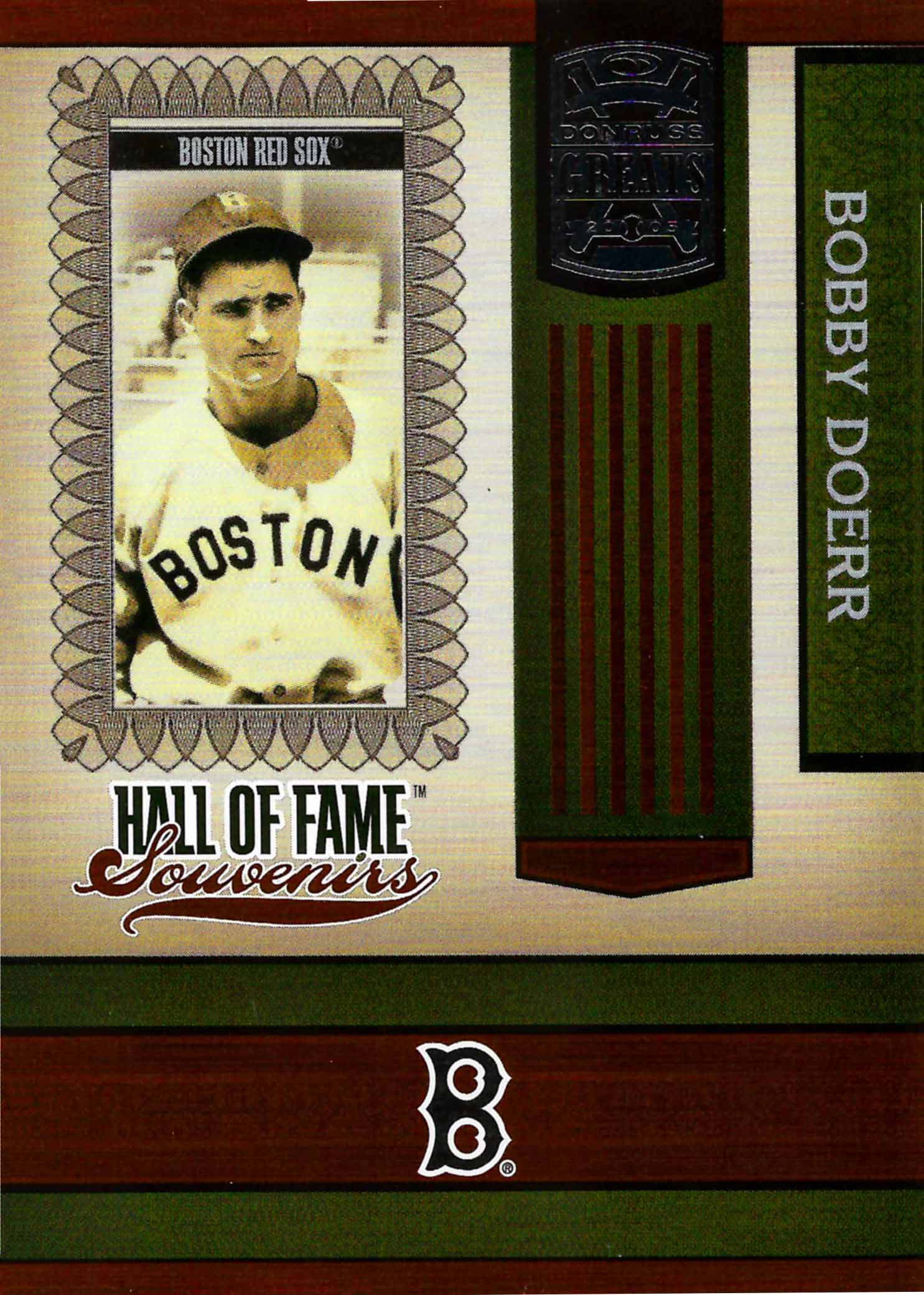 2005 Donruss Greats Hall of Fame Souvenirs