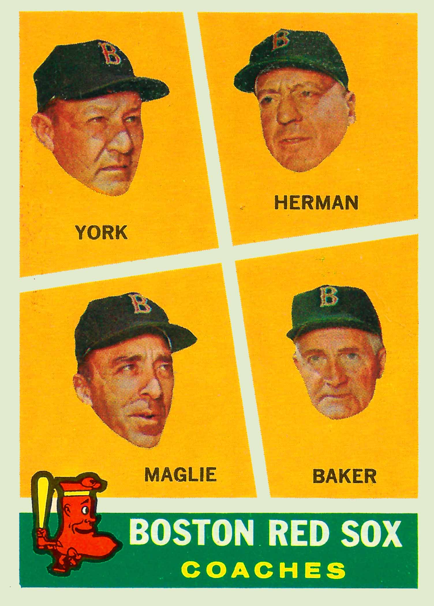 1960 Topps Red Sox Coaches