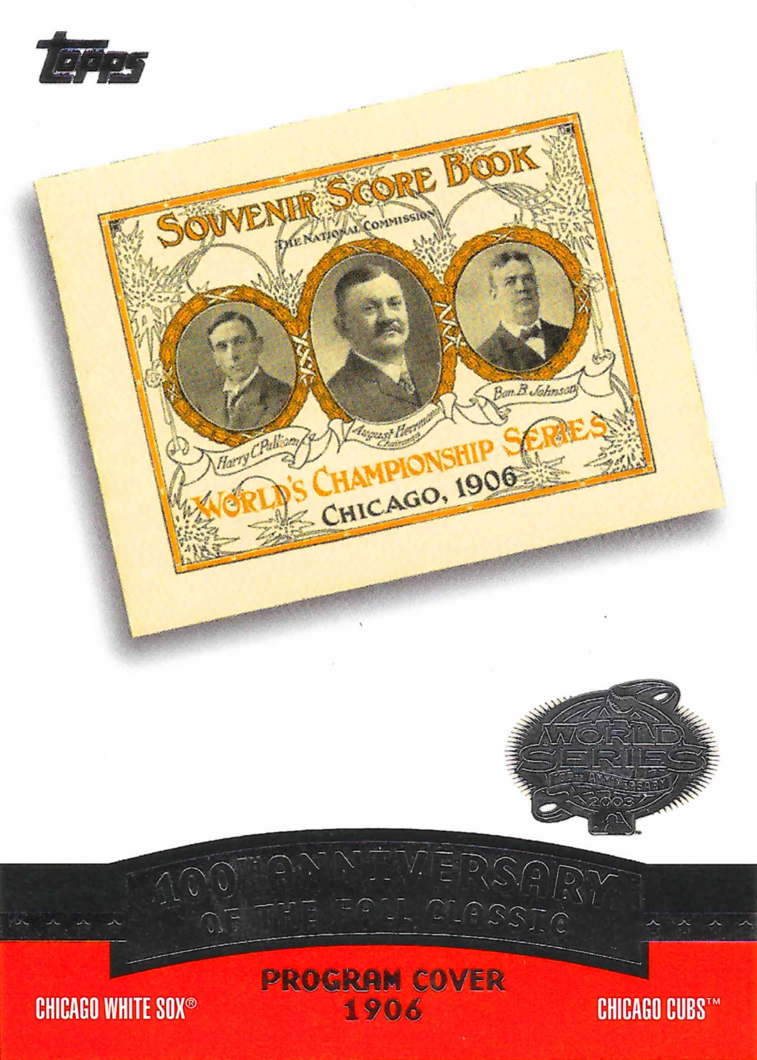 2004 Topps Fall Classic Covers 1906 World Series